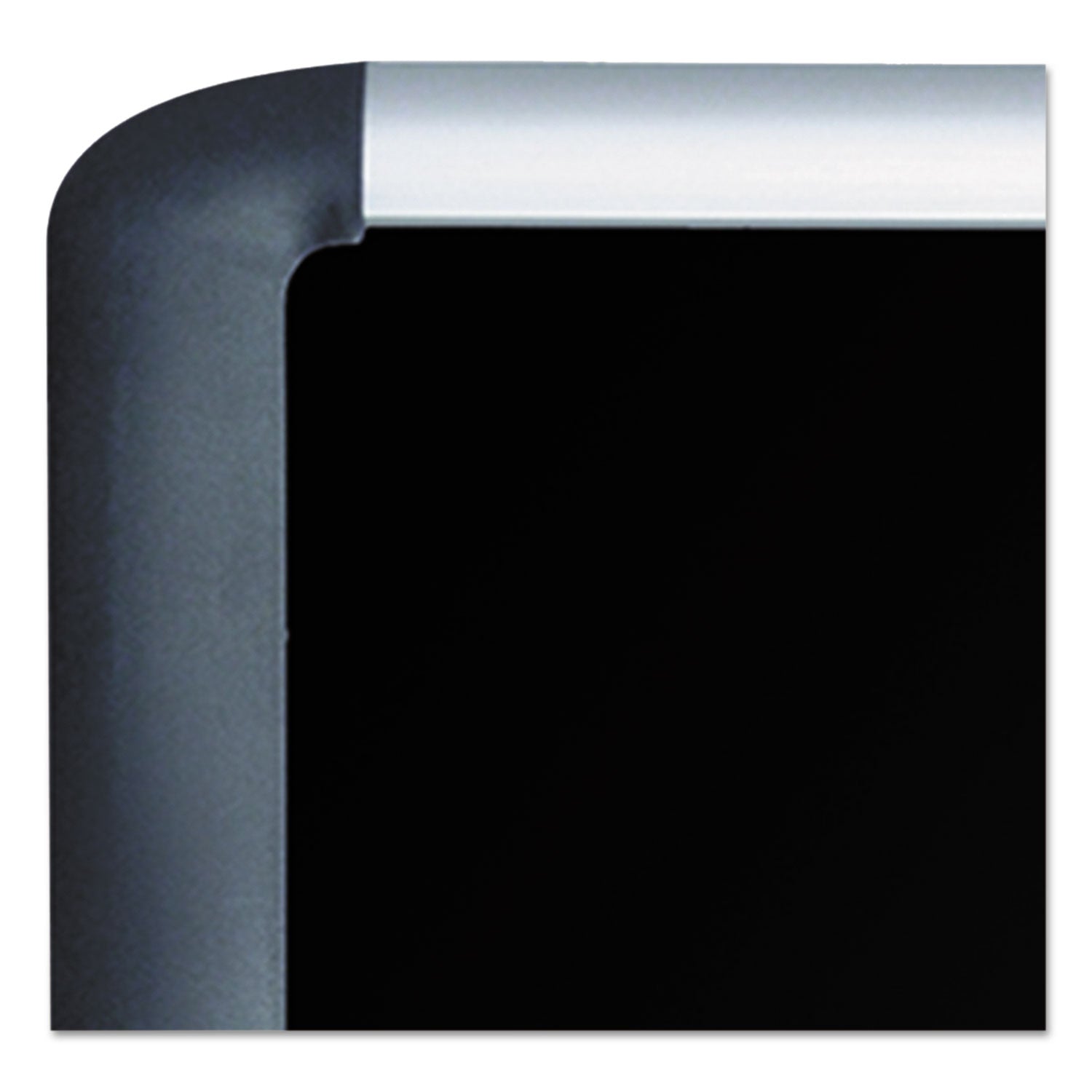 MasterVision® Soft-touch Bulletin Board, 48" x 36", Black Surface, Black/Satin Aluminum Frame