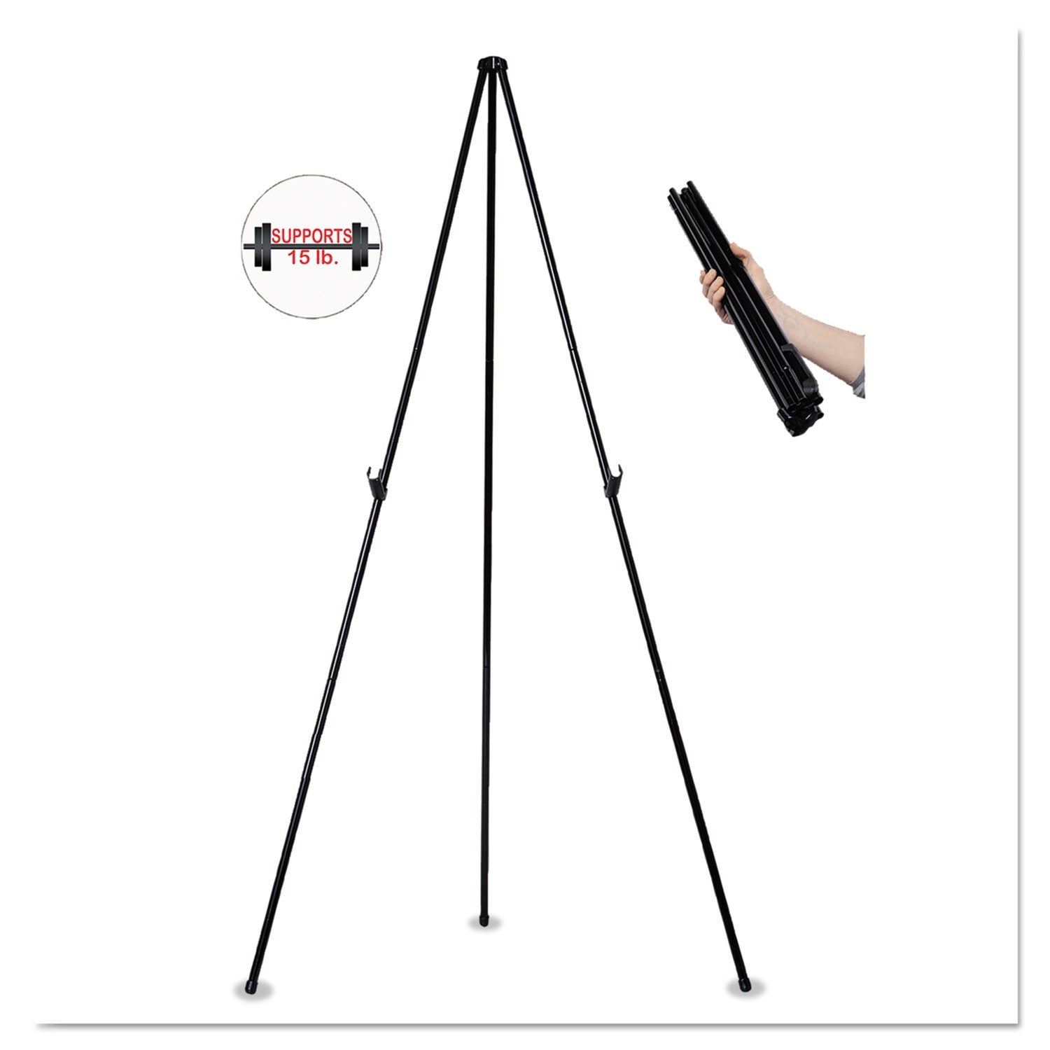 Instant Easel | MasterVision® 61.5" Black Steel