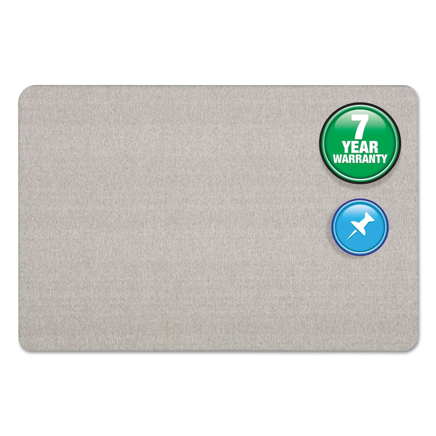 Quartet® Oval Office Fabric Board, 48" x 36", Gray Surface