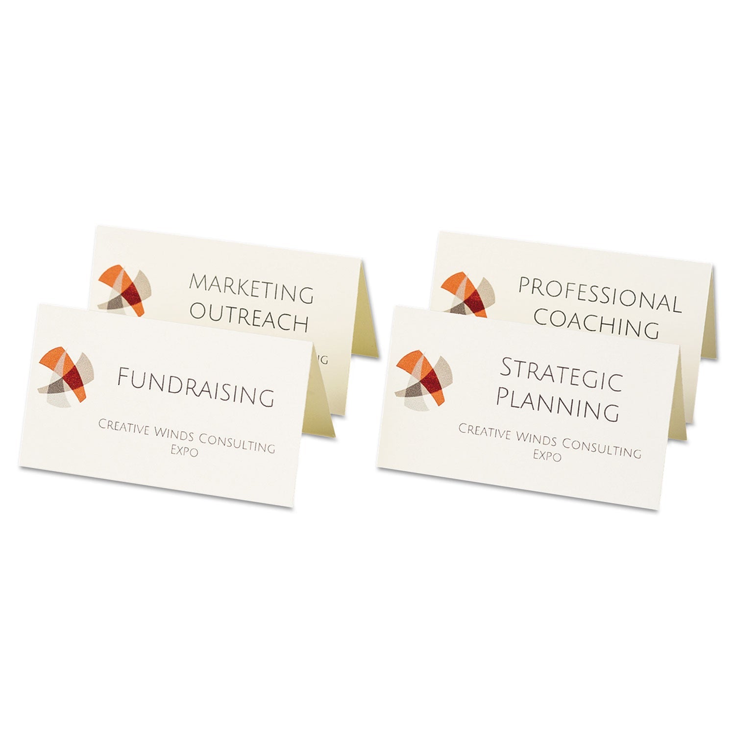 Avery® Small Tent Card, Ivory, 3.5 x 2, 4 Cards/Sheet, 40 Sheets/Pack