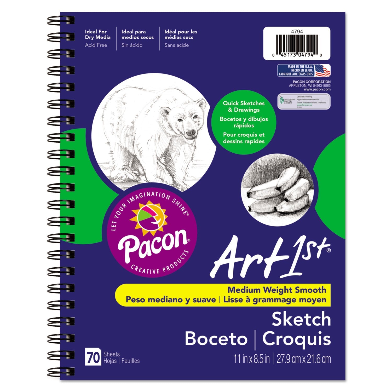 Art1st Sketch Diary | 11x8.5, 70-Sheet, Pacon®