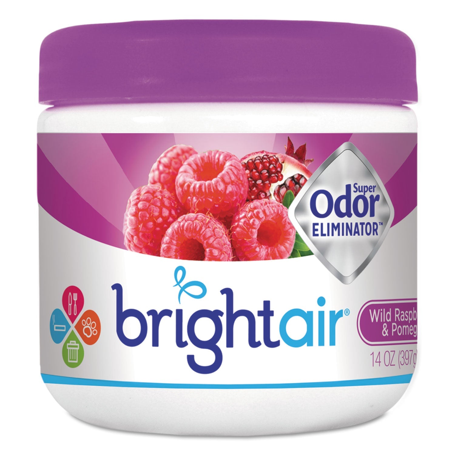 BRIGHT Air® Super Odor Eliminator, Wild Raspberry And Pomegranate, 14 Oz Jar