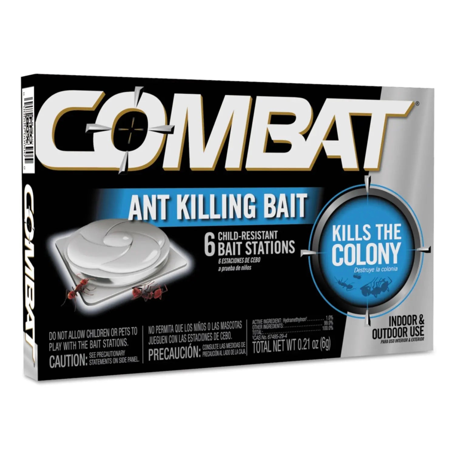 Combat® Combat Ant Killing System, Child-Resistant, Kills Queen And Colony, 6/box, 12 Boxes/carton
