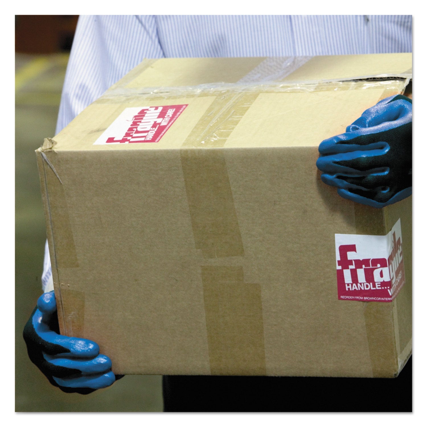 KleenGuard™ G40 Foam Nitrile Coated Gloves, 240 mm Length, Large/Size 9, Blue, 12 Pairs