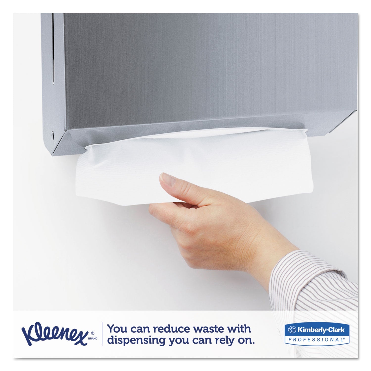 Kleenex® Premiere Folded Towels, 1-Ply, 9.4 x 12,4, White, 120/Pack, 25 Packs/Carton