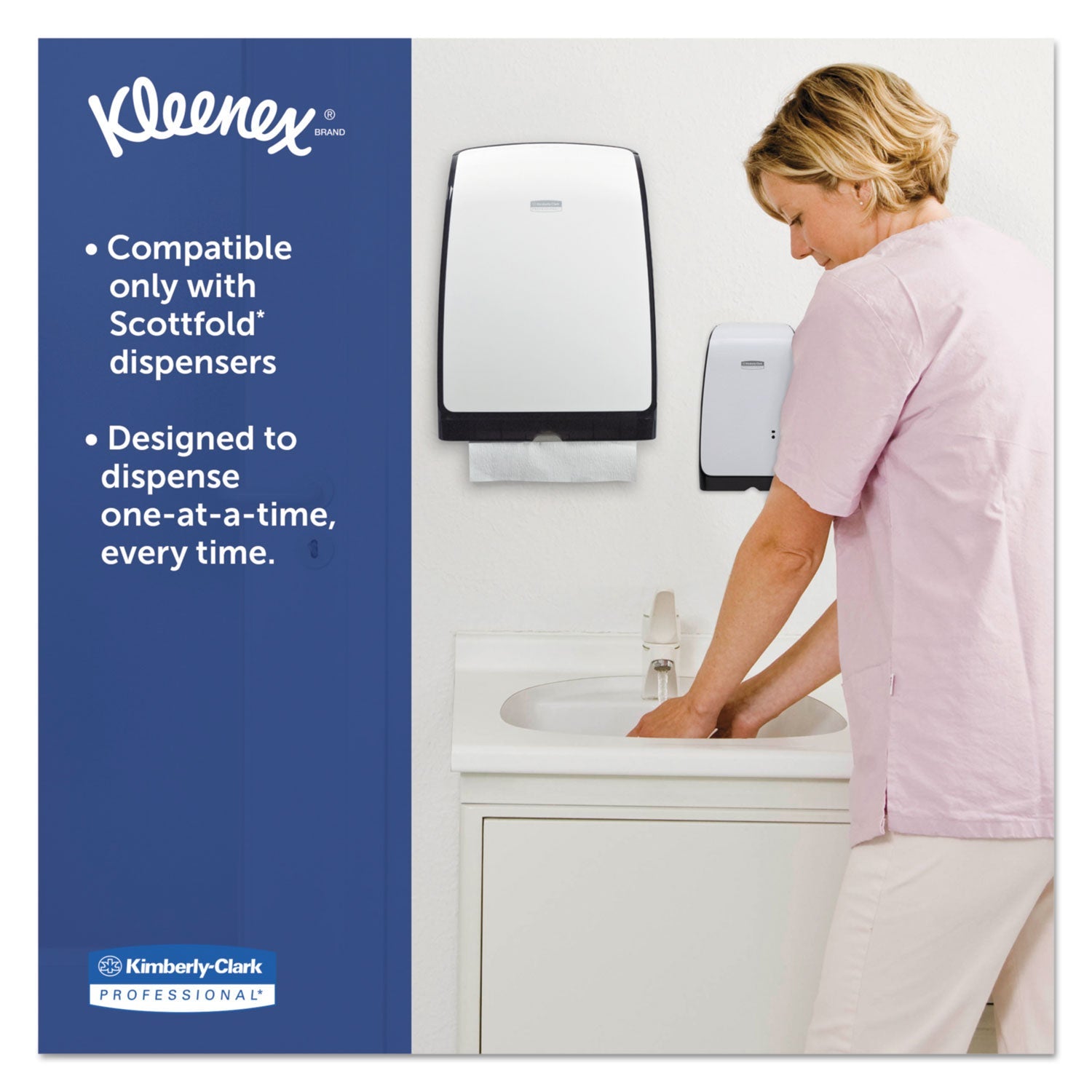 Kleenex® Premiere Folded Towels, 1-Ply, 9.4 x 12,4, White, 120/Pack, 25 Packs/Carton