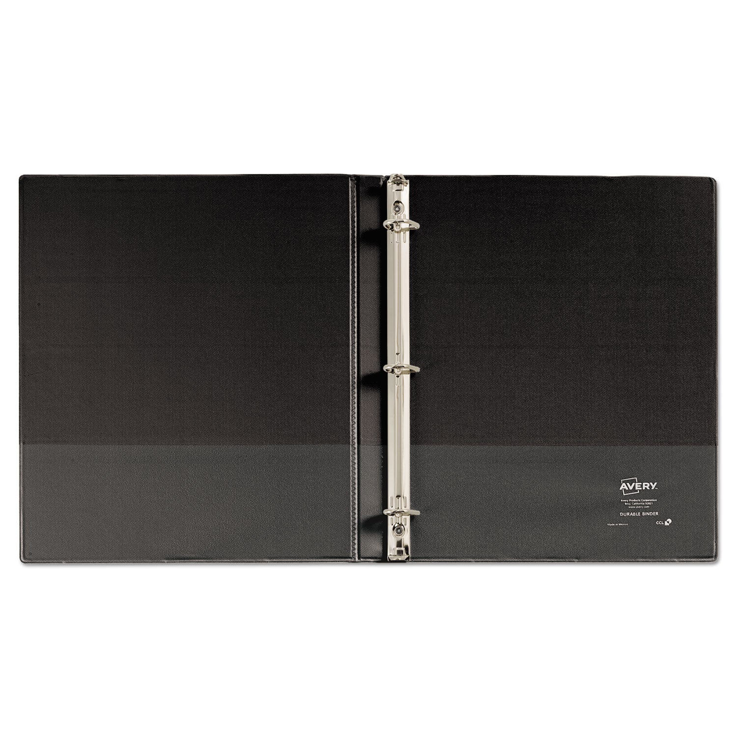 Avery® Durable View Binder With Durahinge And Slant Rings, 3 Rings, 0.5" Capacity, 11 X 8.5, Black