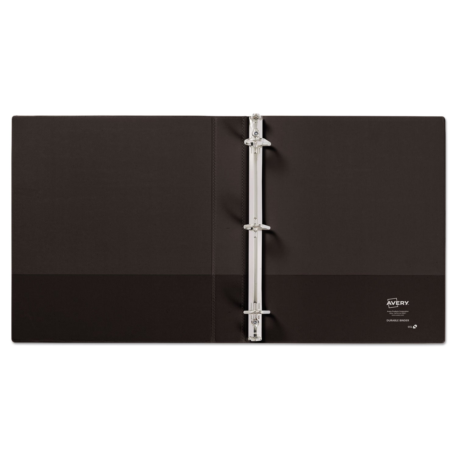 Avery® Durable View Binder With Durahinge And Slant Rings, 3 Rings, 1" Capacity, 11 X 8.5, Black