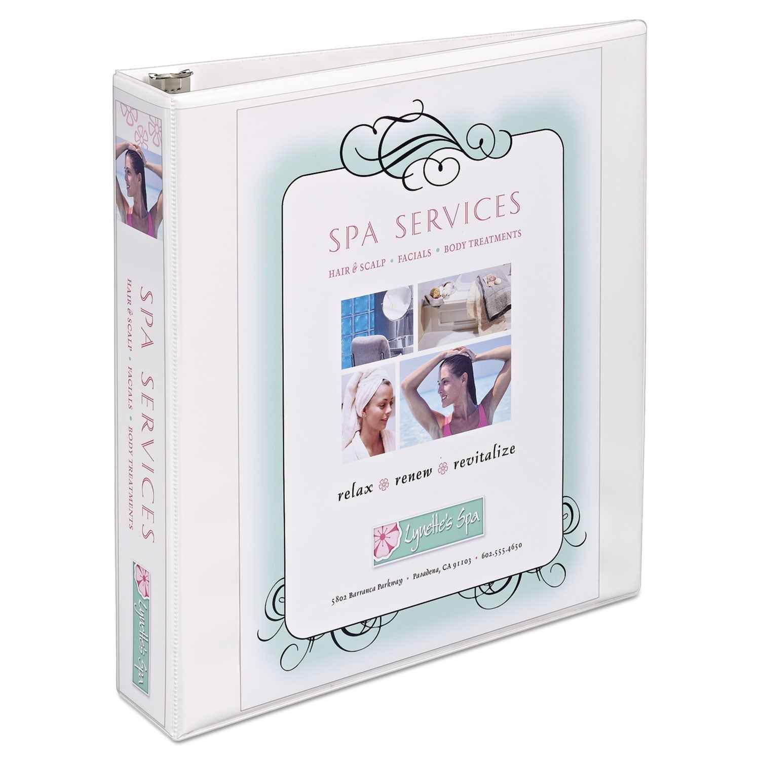 Avery® Heavy-Duty Non Stick View Binder With Durahinge And Slant Rings, 3 Rings, 1.5" Capacity, 11 X 8.5, White, (5404)