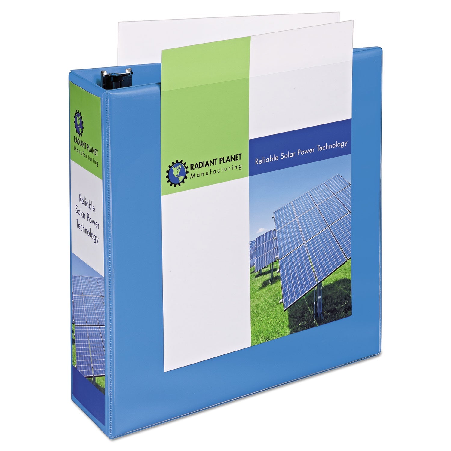 Avery® Heavy-Duty Non Stick View Binder With Durahinge And Slant Rings, 3 Rings, 3" Capacity, 11 X 8.5, Light Blue, (5601)