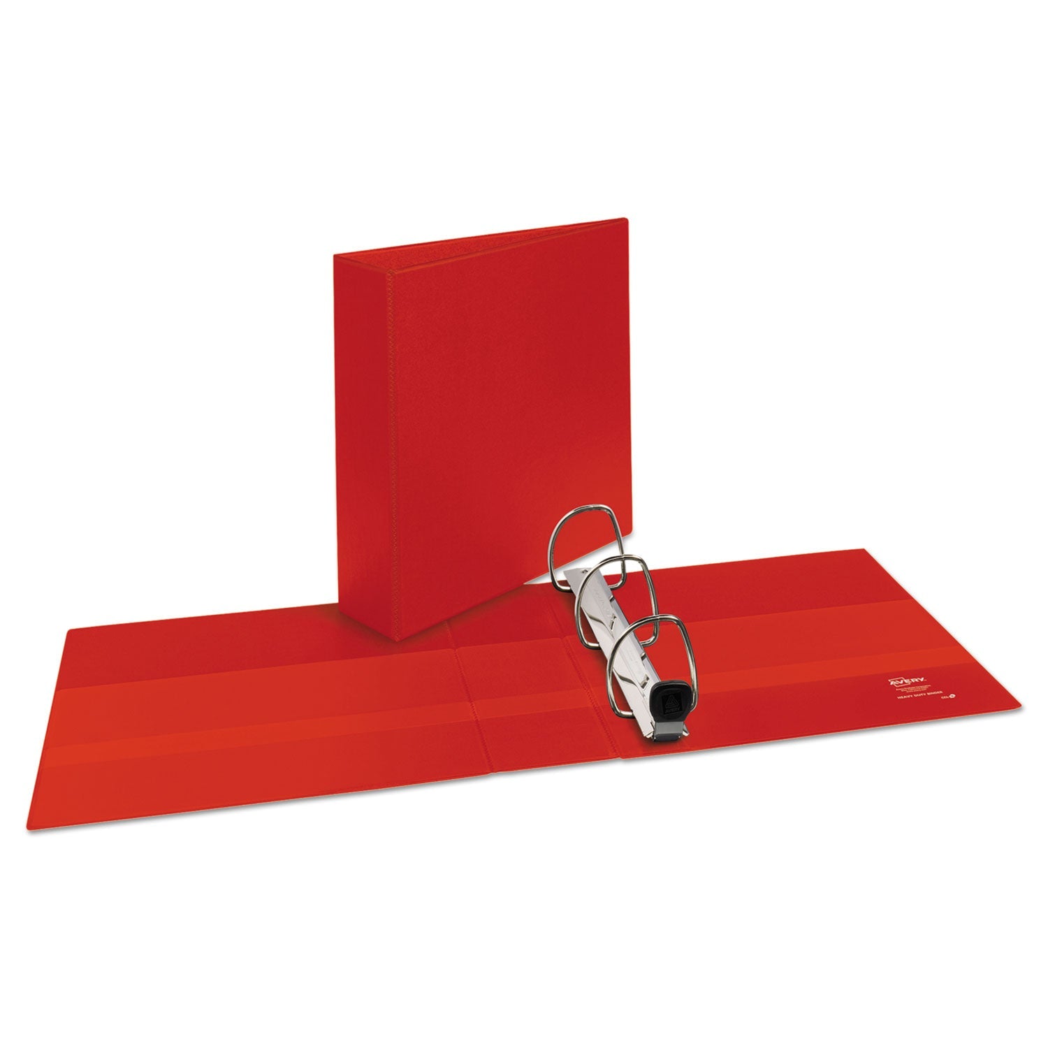 Avery® Heavy-Duty Non-View Binder With Durahinge And Locking One Touch Ezd Rings, 3 Rings, 3" Capacity, 11 X 8.5, Red