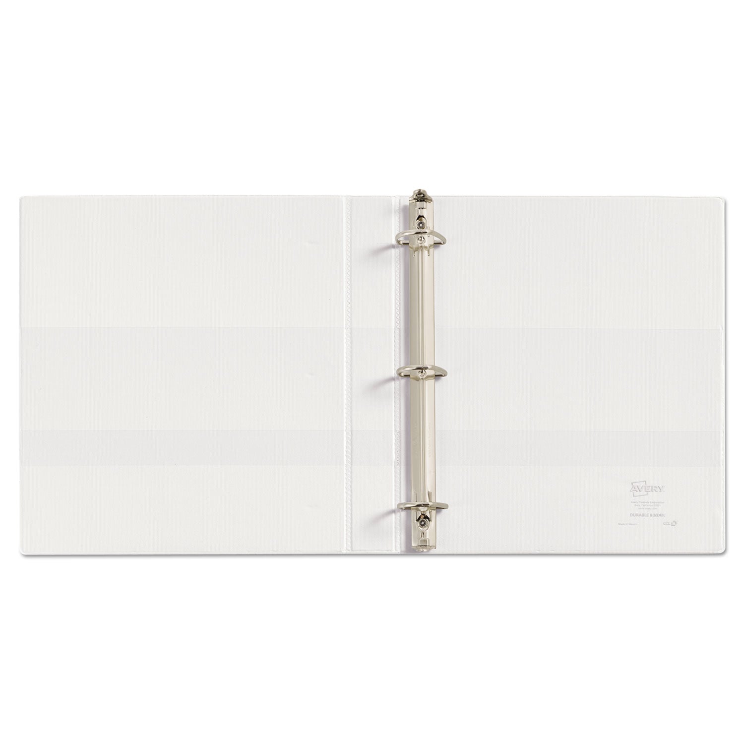 Avery® Durable View Binder With Durahinge And Ezd Rings, 3 Rings, 1" Capacity, 11 X 8.5, White, (9301)