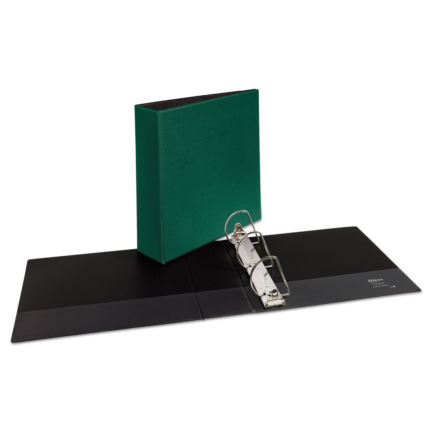 Avery® Durable Non-View Binder With Durahinge And Slant Rings, 3 Rings, 3" Capacity, 11 X 8.5, Green