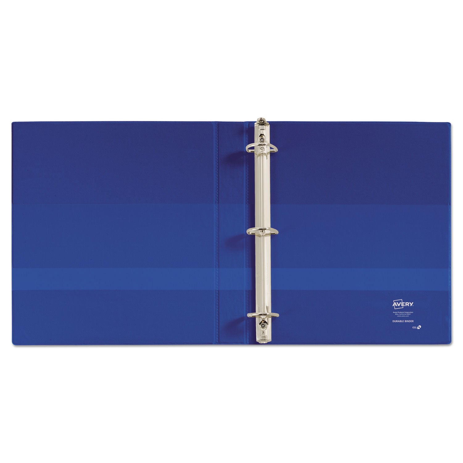 Avery® Durable View Binder With Durahinge And Slant Rings, 3 Rings, 1" Capacity, 11 X 8.5, Blue