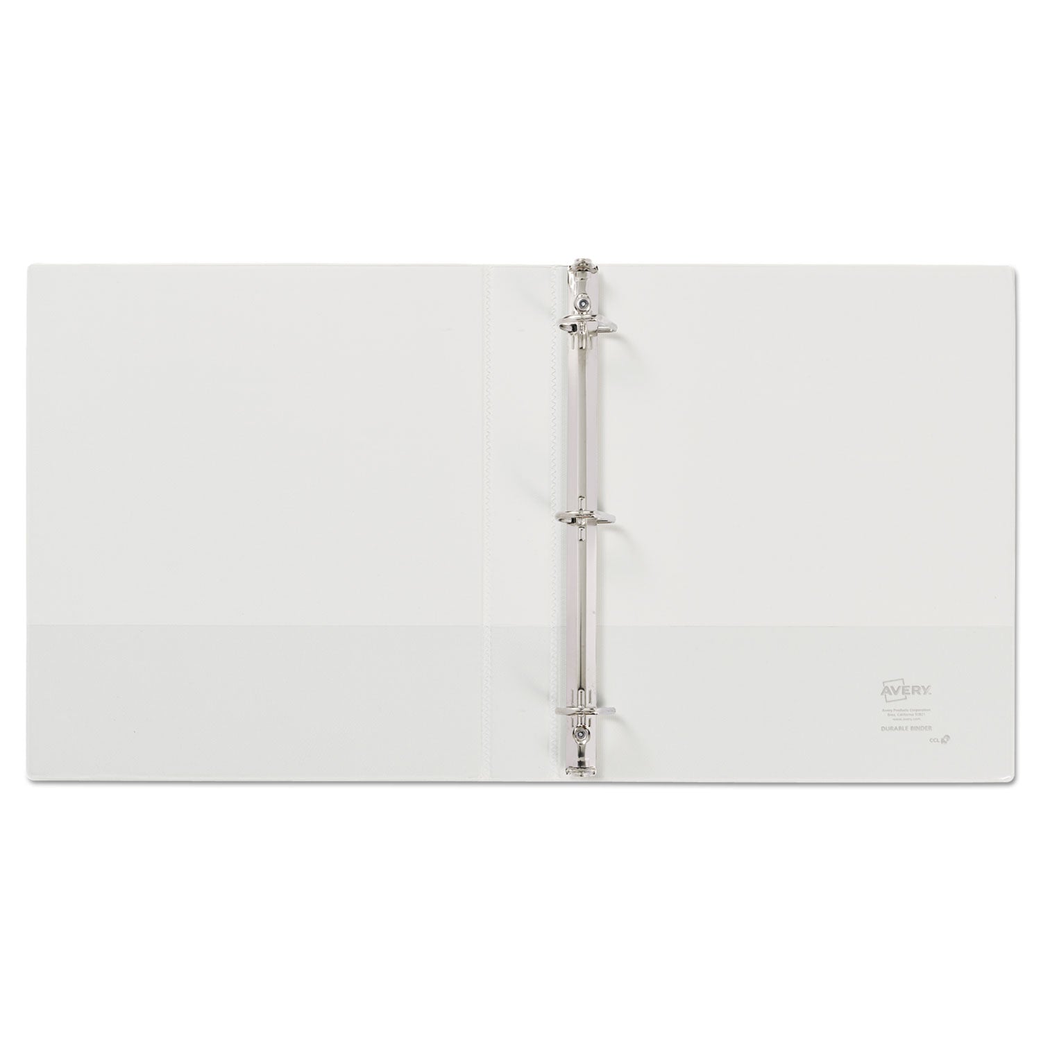 Avery® Durable View Binder With Durahinge And Slant Rings, 3 Rings, 1" Capacity, 11 X 8.5, White