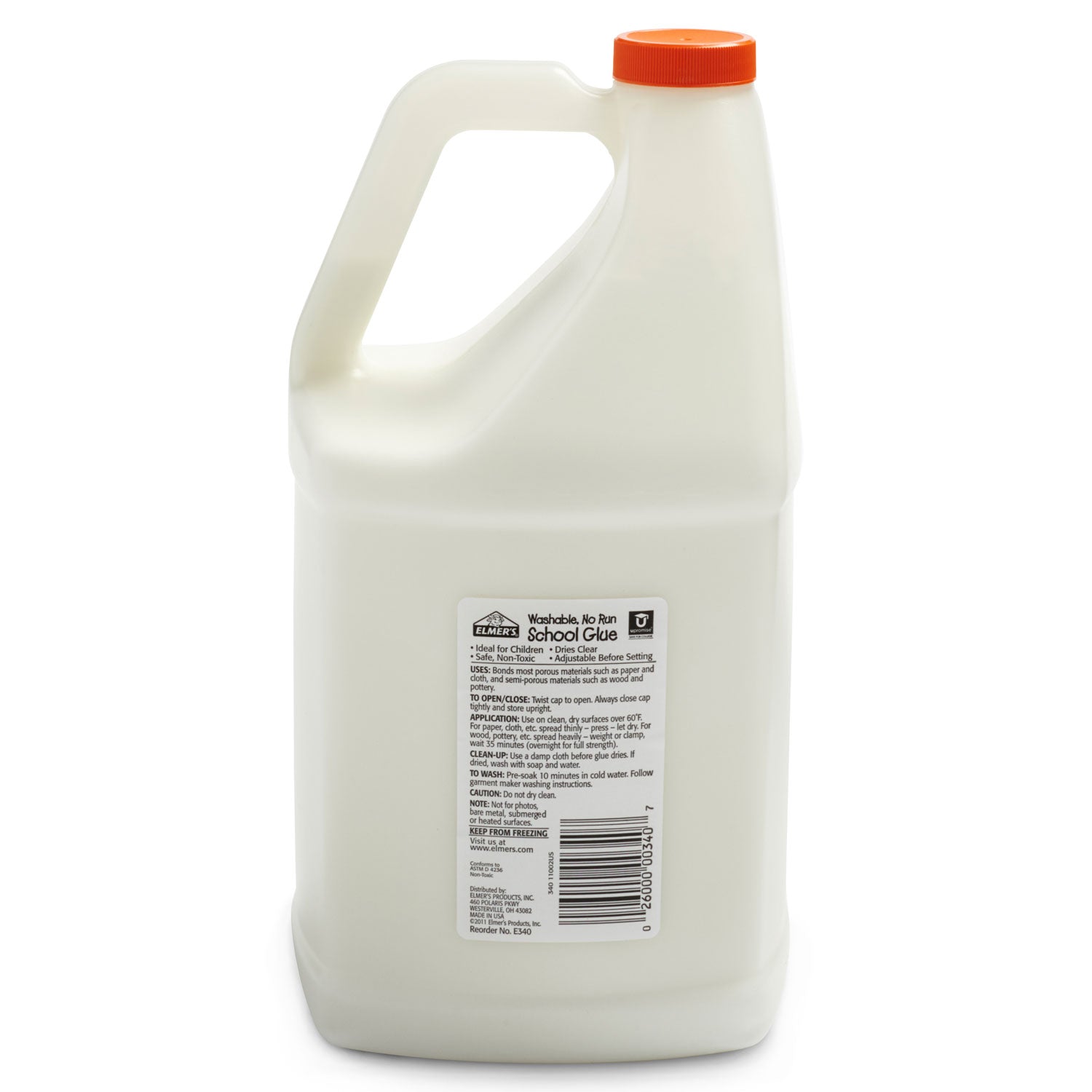 Elmer's® Washable School Glue, 1 Gal, Dries Clear