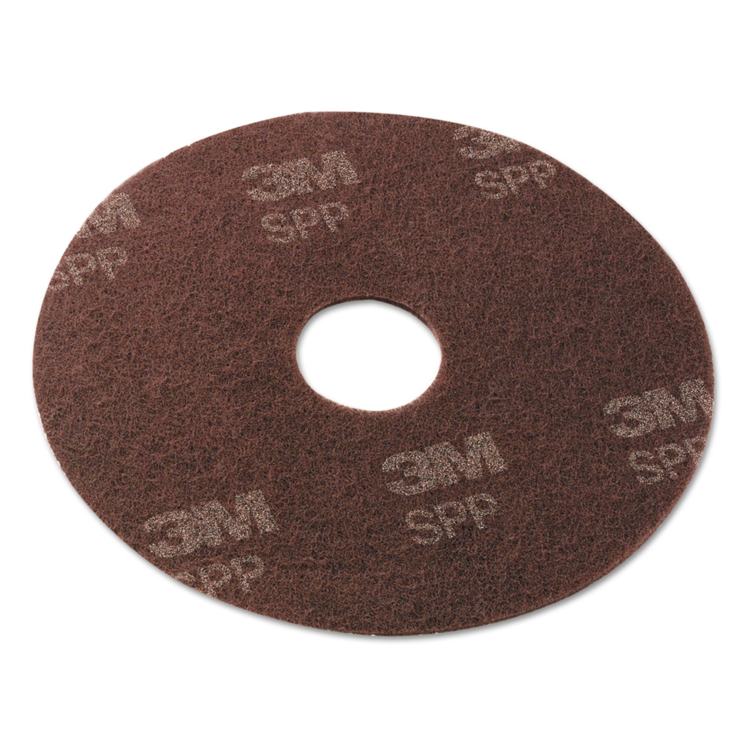 Scotch-Brite™ Surface Prep Floor Pads, 16" Diameter, Brown, 10/carton