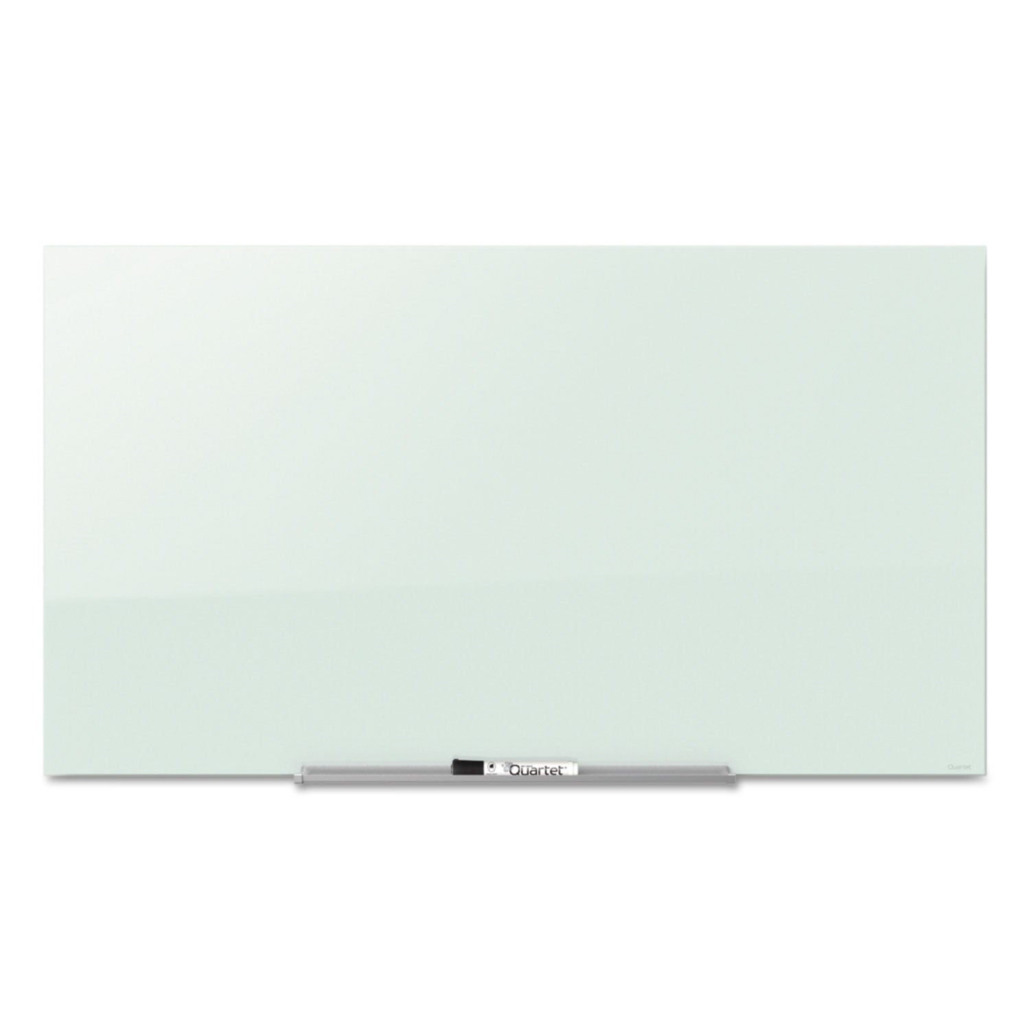Quartet® InvisaMount Magnetic Glass Marker Board, 85" x 48", White Surface