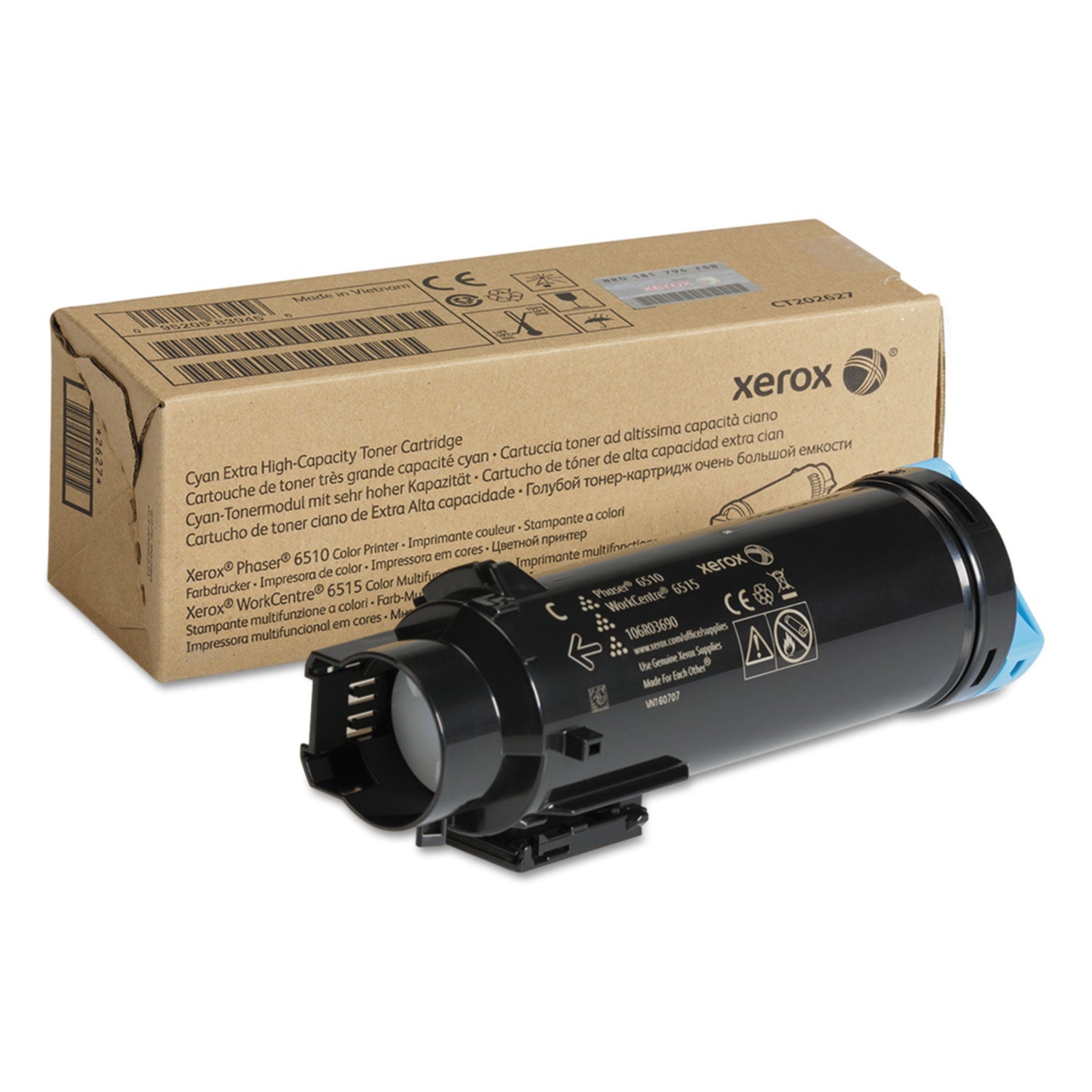 Xerox® 106r03690 Extra High-Yield Toner, 4,300 Page-Yield, Cyan