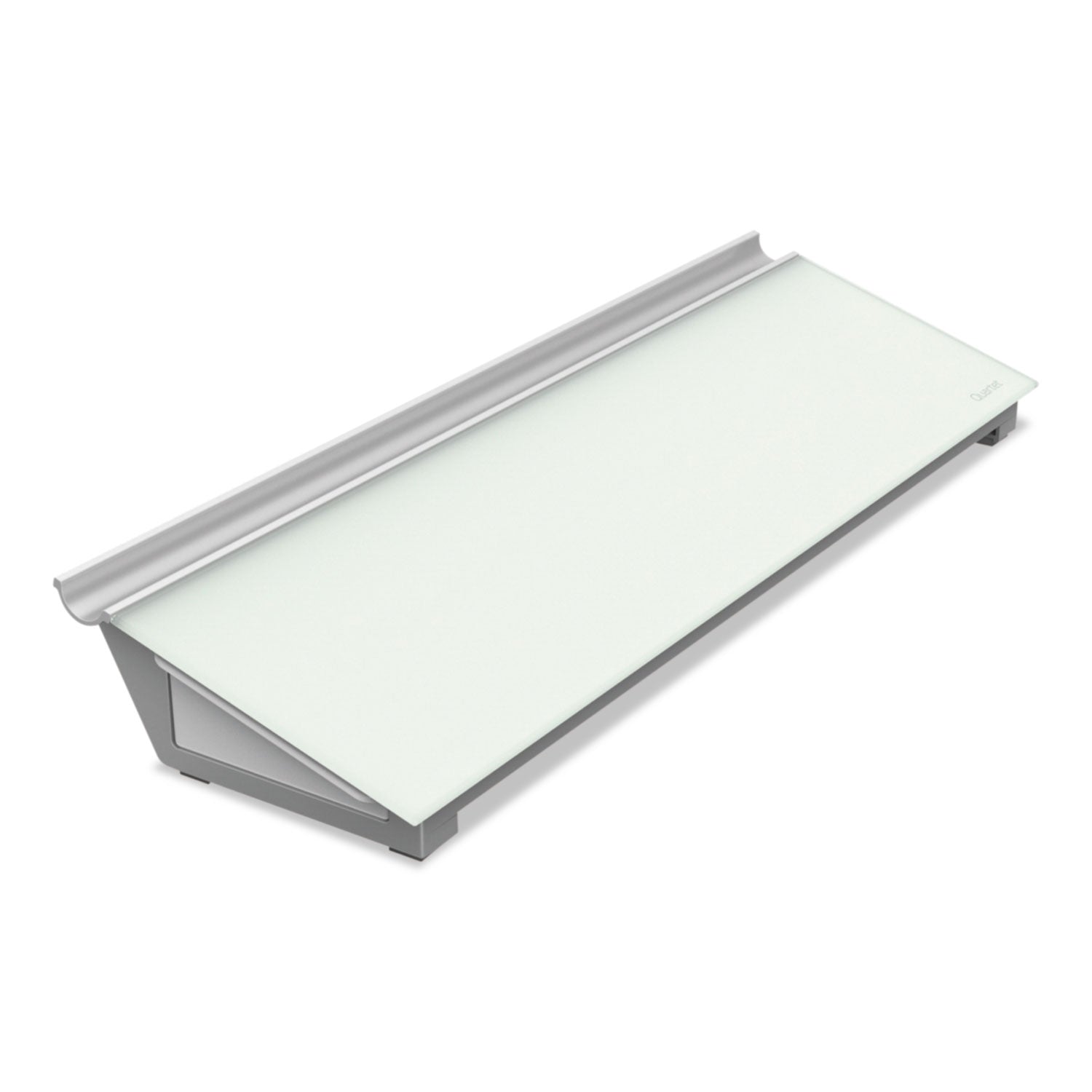 Quartet® Glass Dry Erase Desktop Computer Pad, 18" x 6", White Surface
