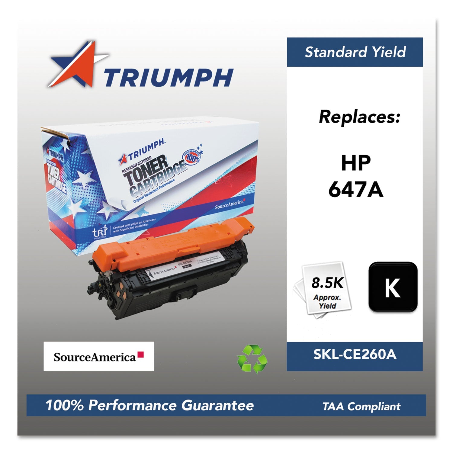 Remanufactured Toner | Triumph™ Ce260a Black