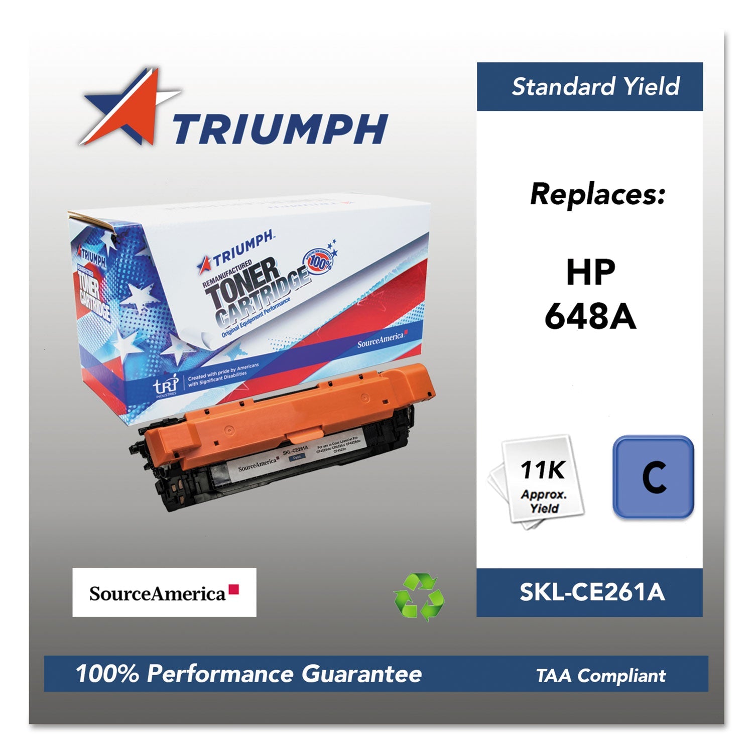 Remanufactured Toner | Triumph™ Ce261a Cyan