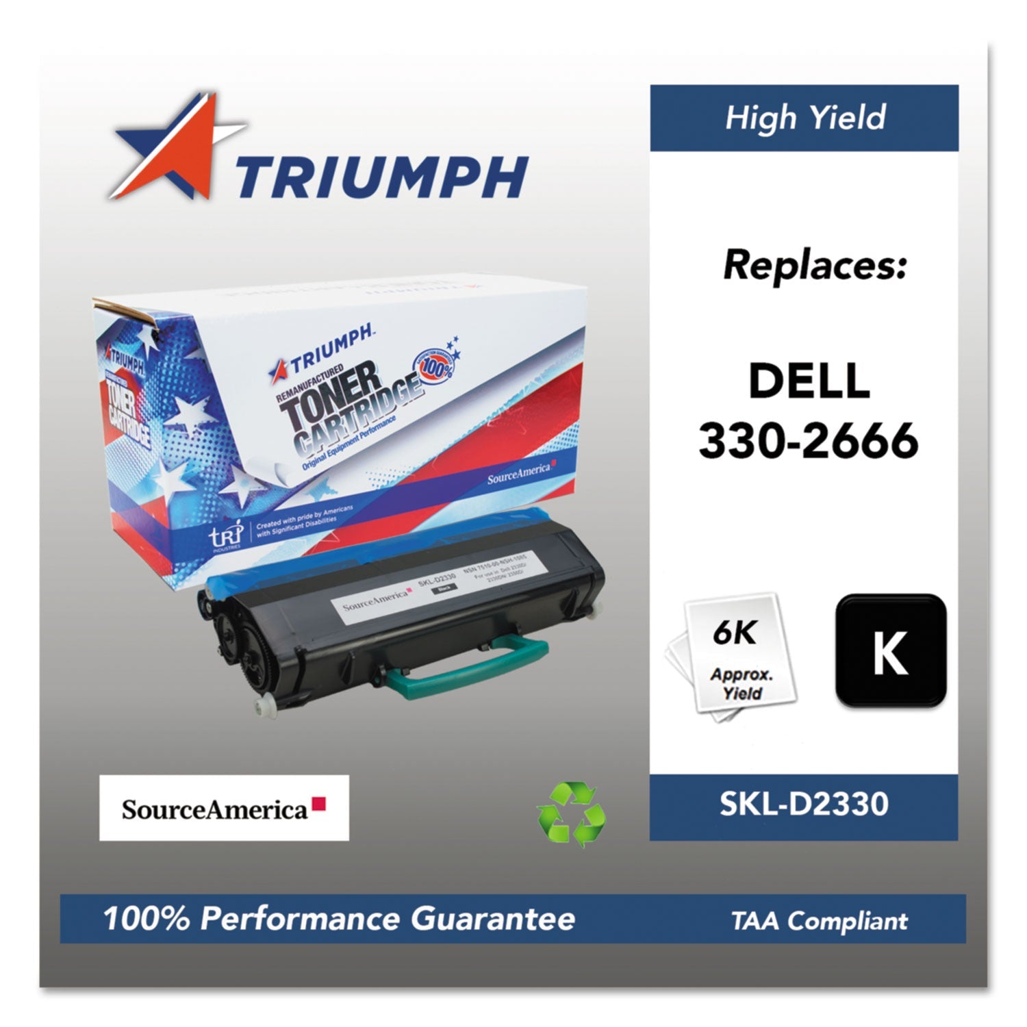 Remanufactured Toner | Triumph™ 330-2666 Black