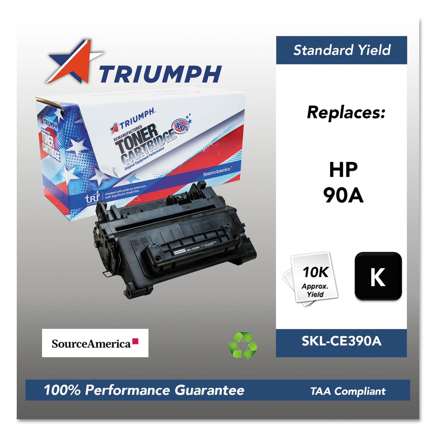Remanufactured Toner | Triumph™ Ce390a Black
