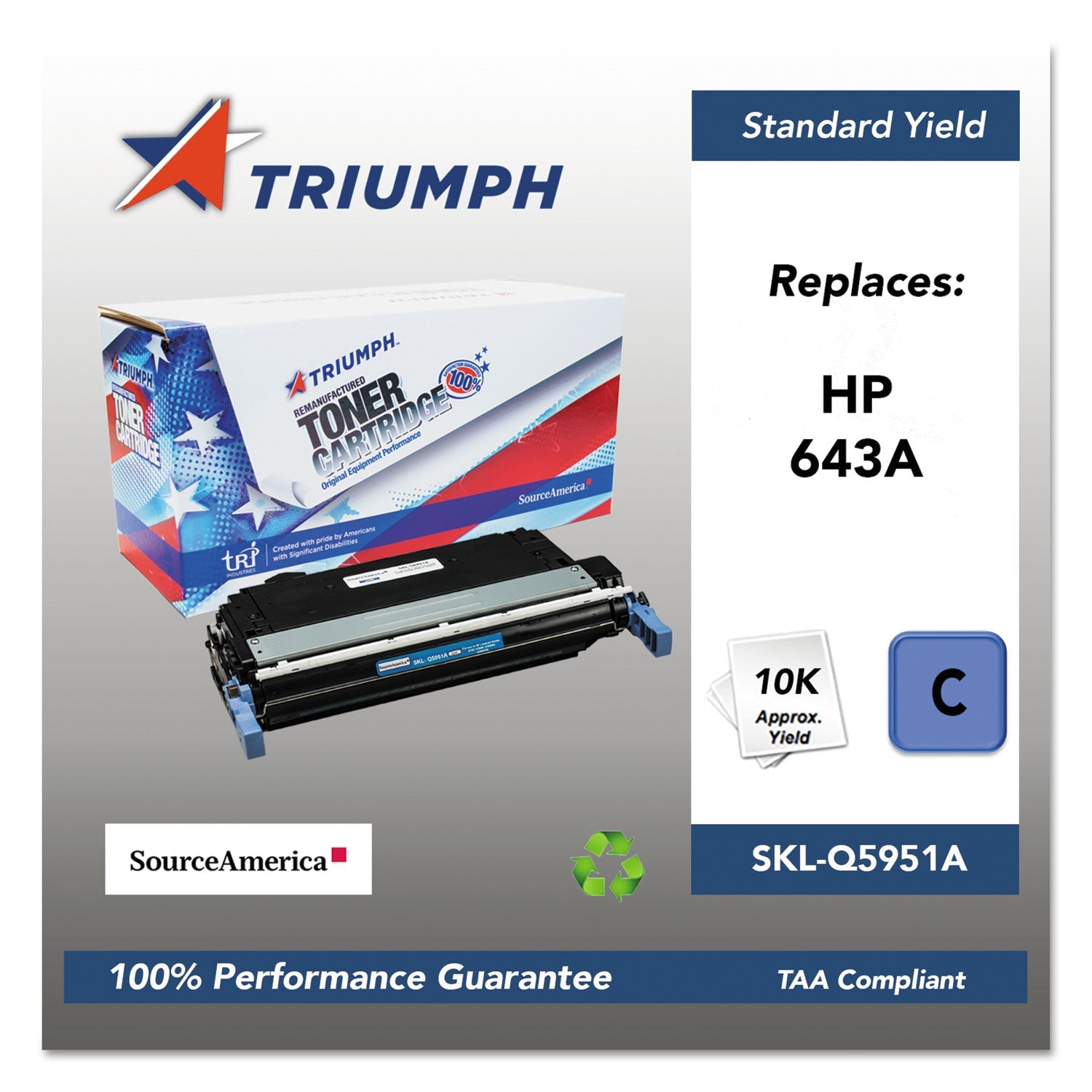 Remanufactured Toner | Triumph™ Q5951a Cyan