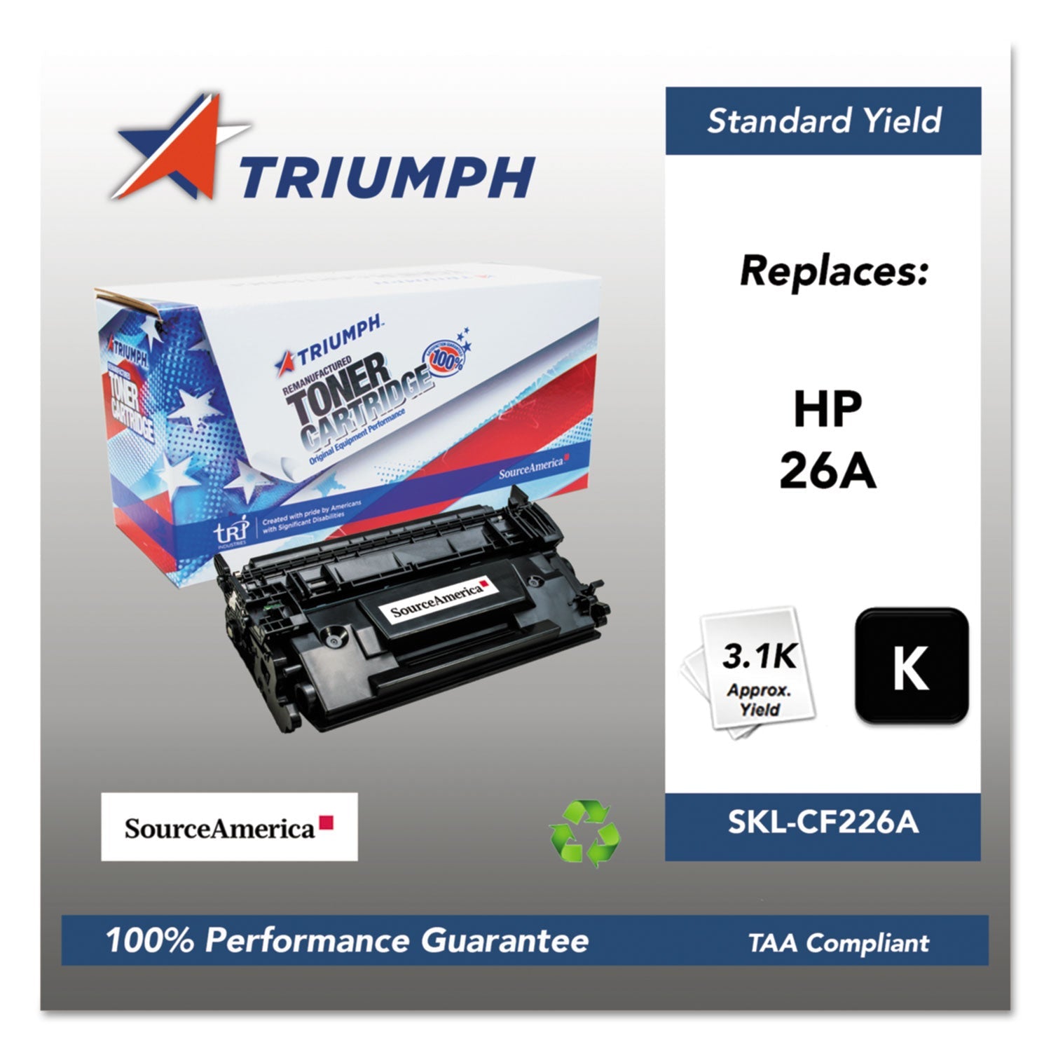 Remanufactured Toner | Triumph™ Cf226a Black