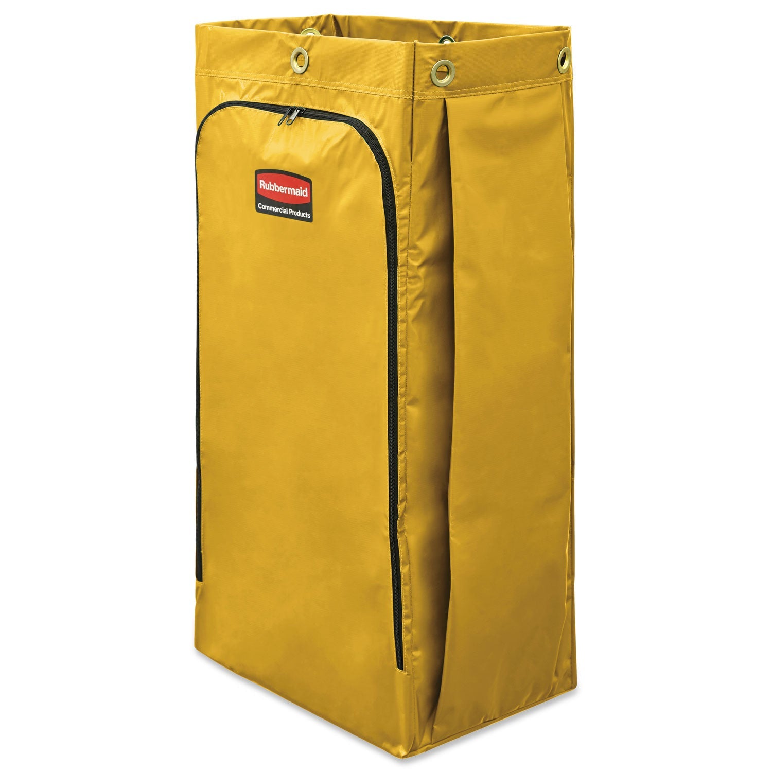 Rubbermaid® Commercial Vinyl Cleaning Cart Bag for Rubbermaid Commercial 9T76, 9T77 and 9T78, 34 gal, 17.5" x 10.5" x 33", Yellow
