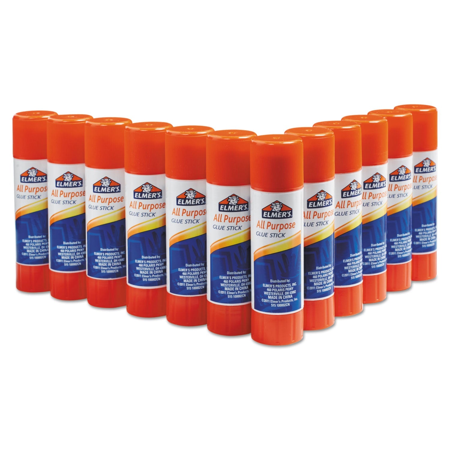 Elmer's® Disappearing Glue Stick, 0.77 Oz, Applies White, Dries Clear, 12/pack