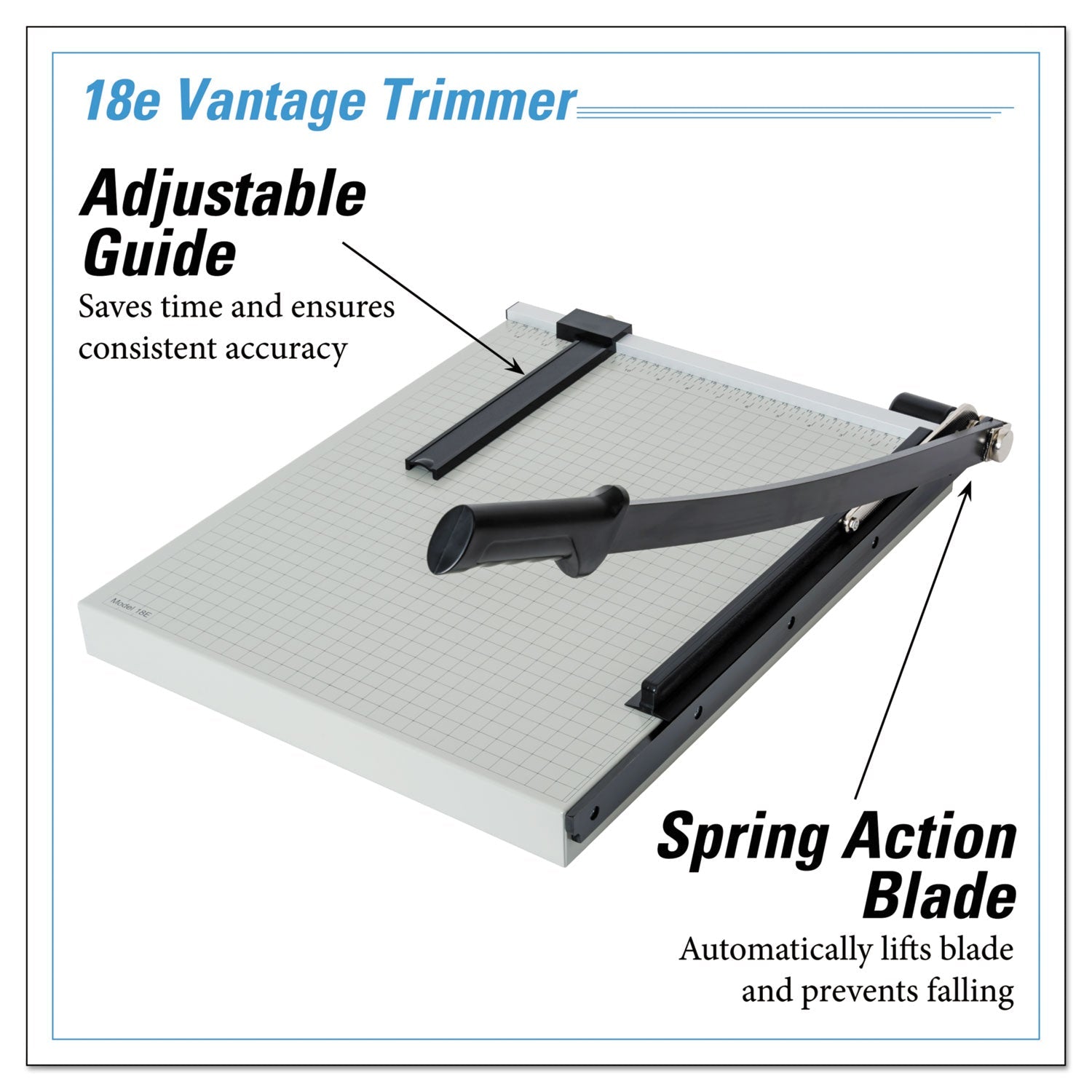 Dahle® Vantage Guillotine Paper Trimmer/cutter, 15 Sheets, 18" Cut Length, Metal Base, 15.5 X 18.75