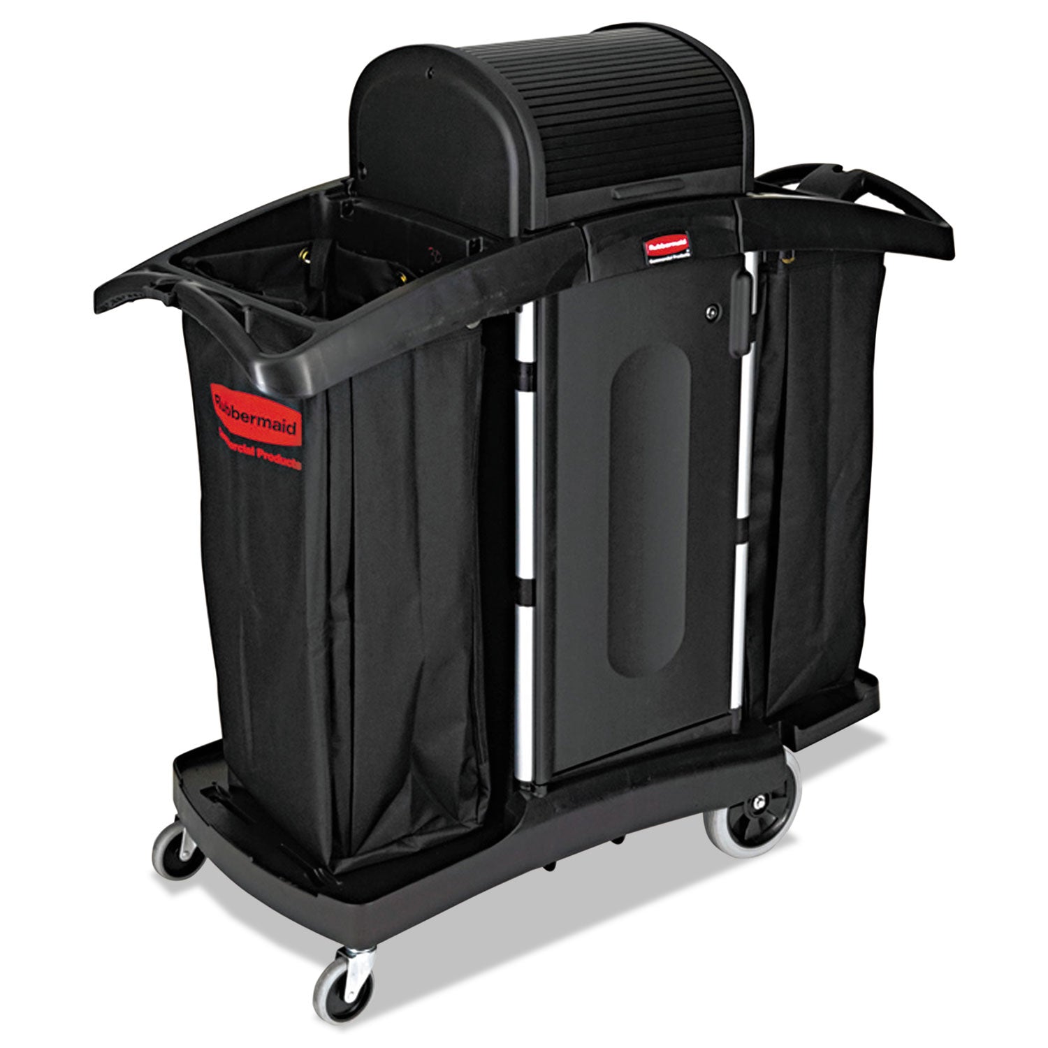 High-Security Housekeeping Cart | Black/Silver