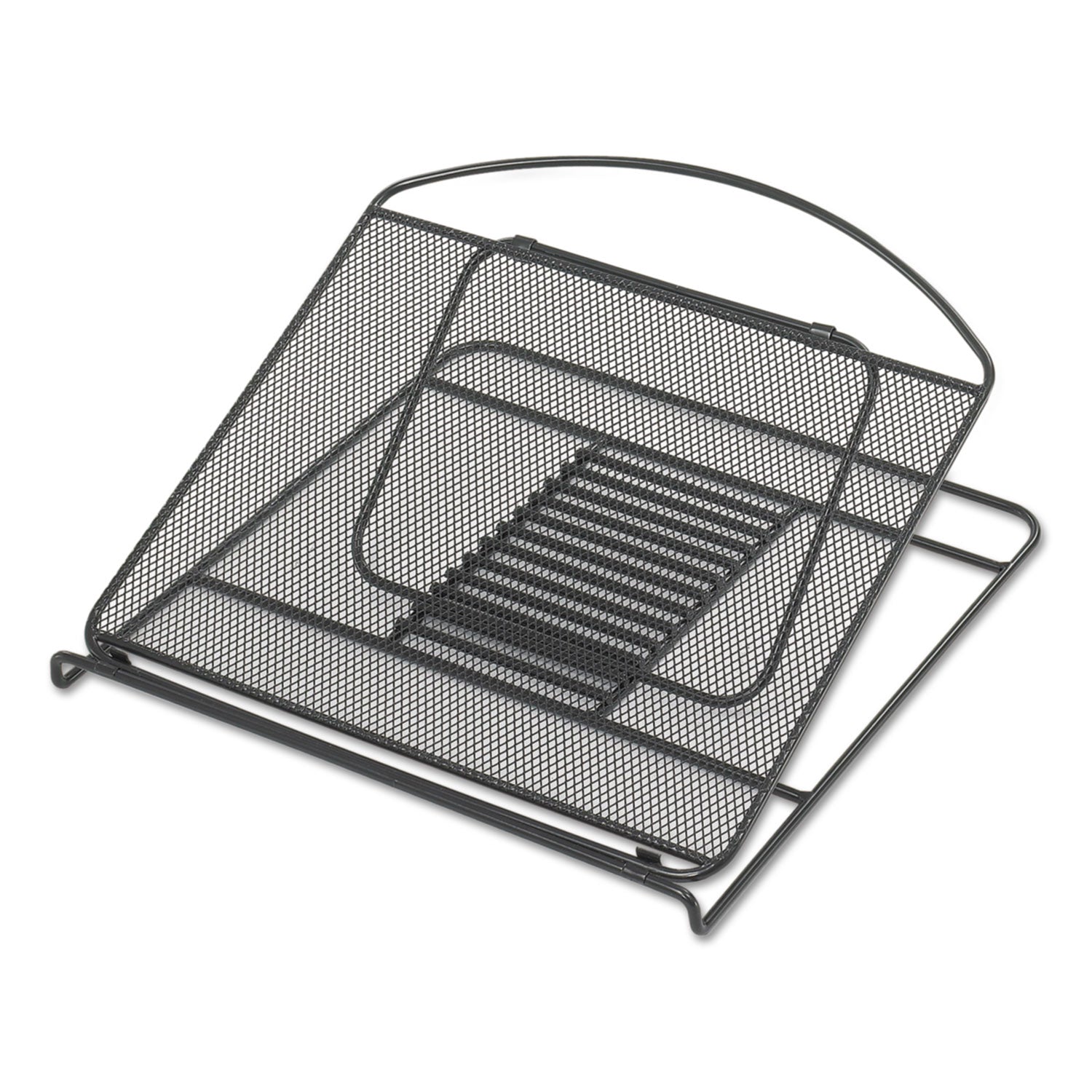 Safco® Onyx Mesh Laptop Stand, 12.25" X 12.25" X 2", Black