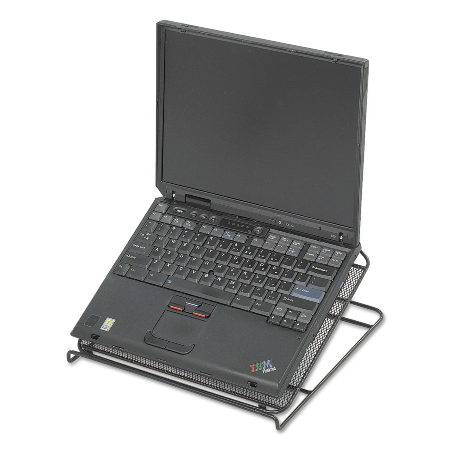 Safco® Onyx Mesh Laptop Stand, 12.25" X 12.25" X 2", Black