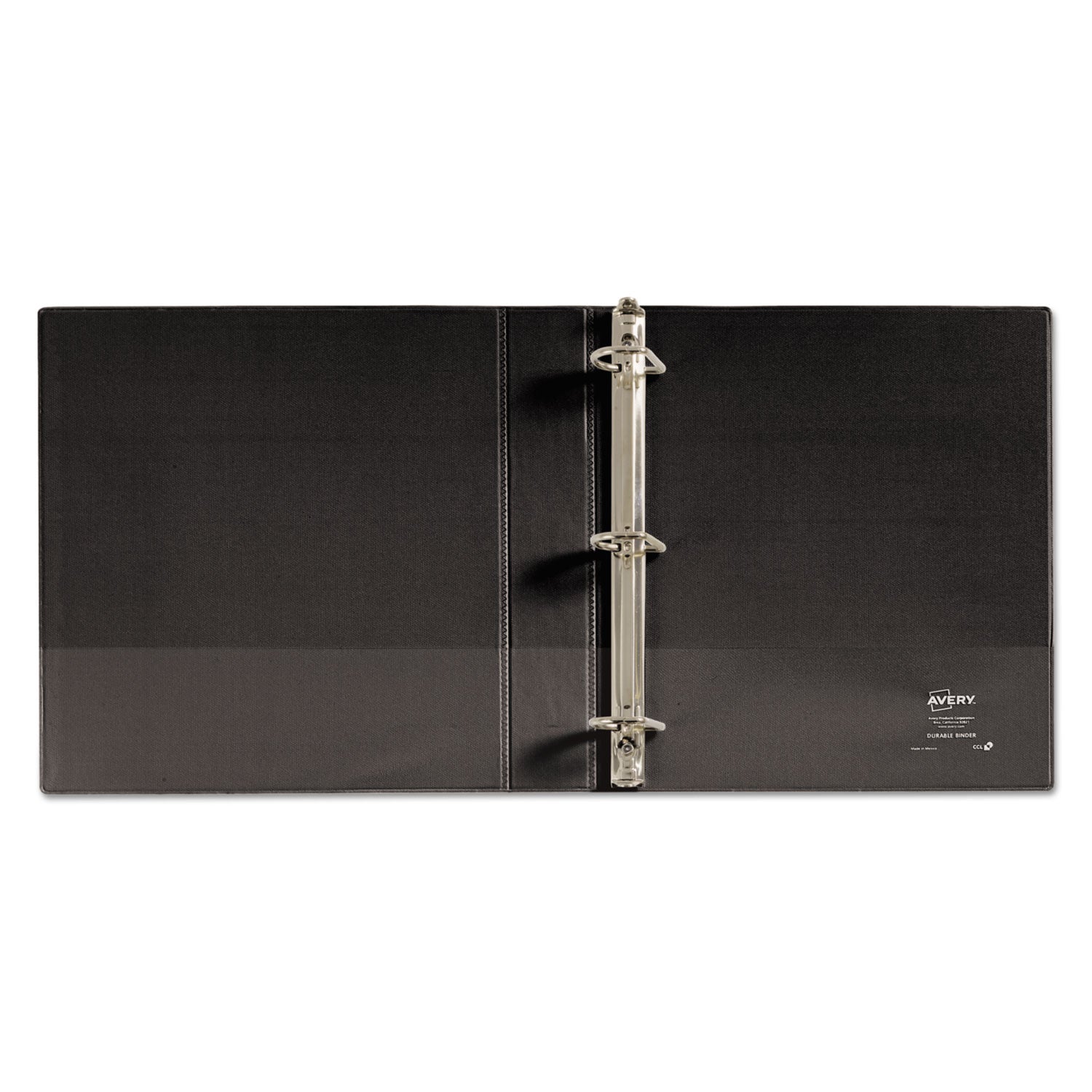 Avery® Durable View Binder With Durahinge And Slant Rings, 3 Rings, 1.5" Capacity, 11 X 8.5, Black