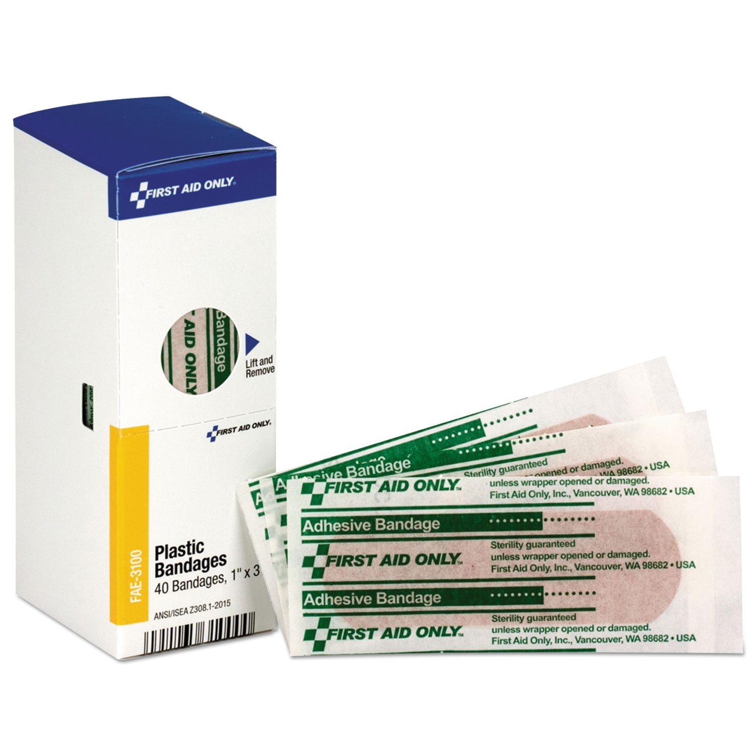First Aid Cabinet Refill | Plastic Bandages 1x3
