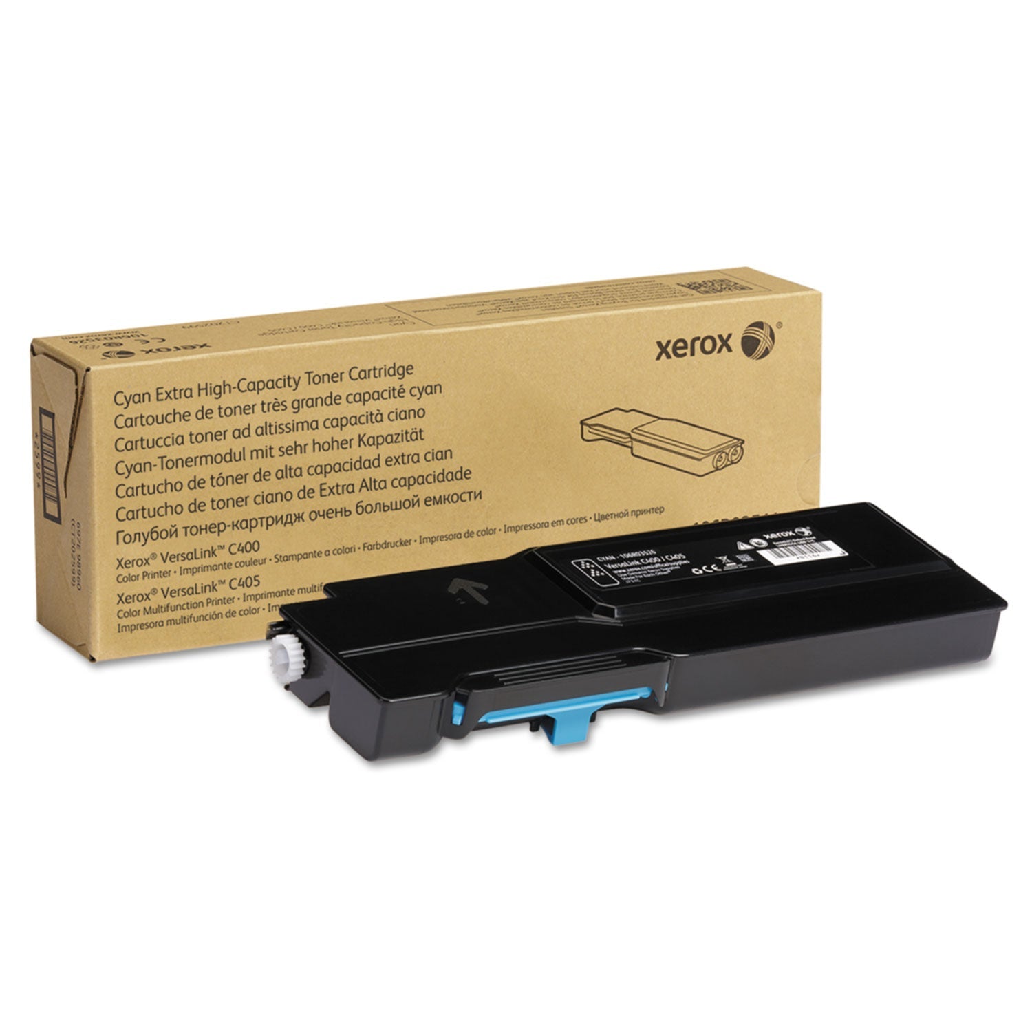 Xerox® 106r03526 Extra High-Yield Toner, 8,000 Page-Yield, Cyan - Bloom Skins