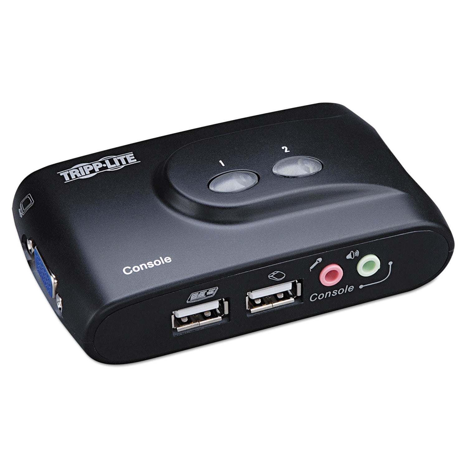Compact USB KVM Switch | 2-Port w/ Audio