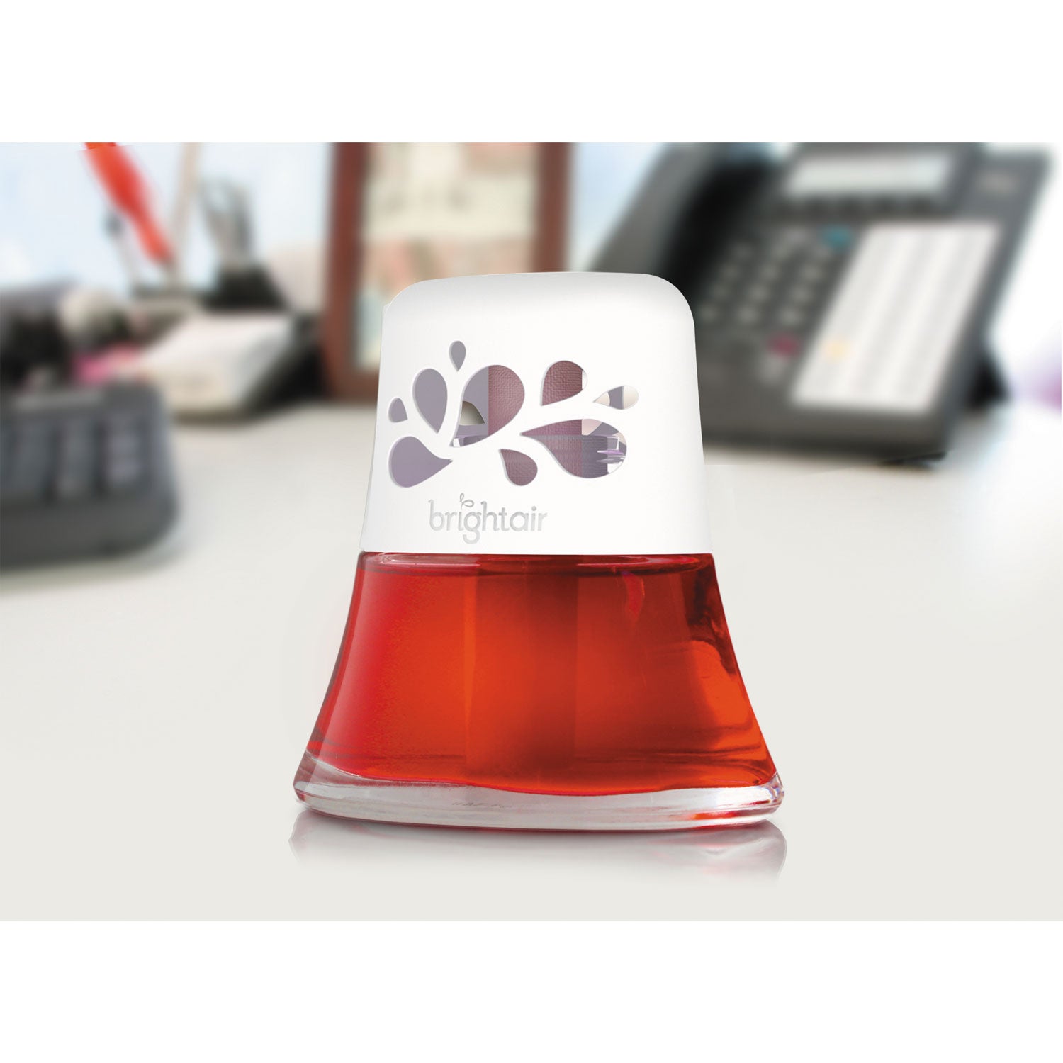 BRIGHT Air® Scented Oil Air Freshener, Macintosh Apple And Cinnamon, Red, 2.5 Oz, 6/carton