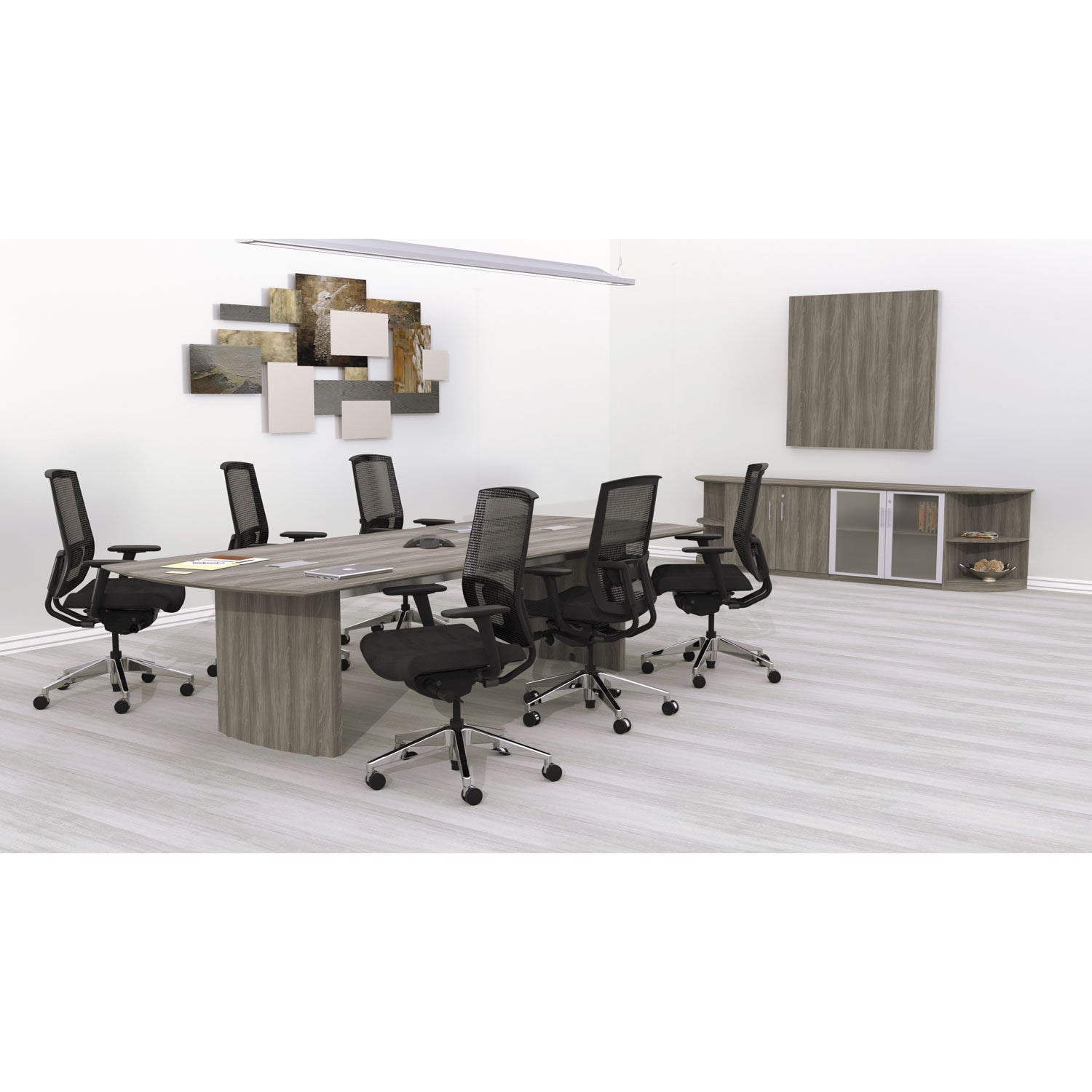 Safco® Medina Series Conference Table Base, 23.6w X 2d X 28.13h, Gray Steel