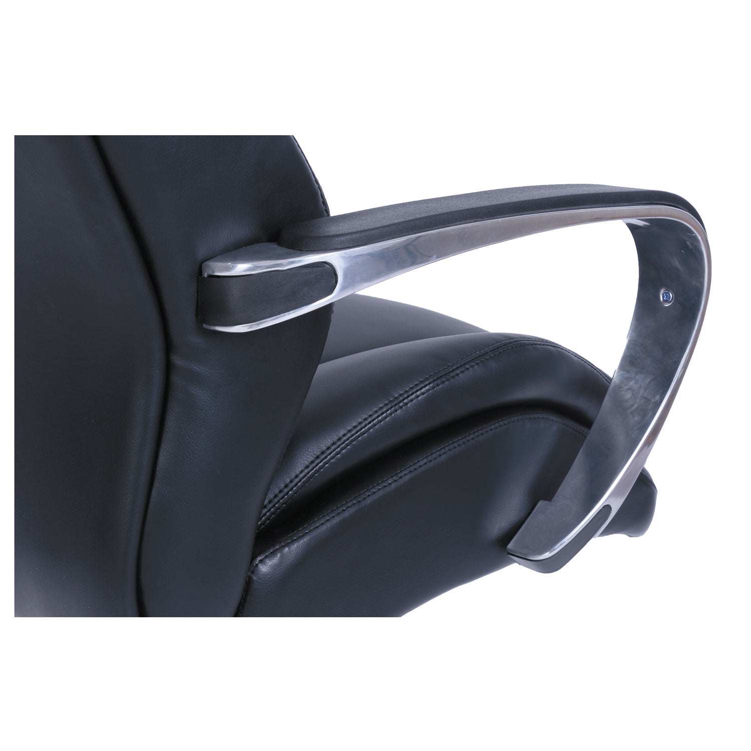 La-Z-Boy® Commercial 2000 Big/tall Executive Chair, Supports Up To 400 Lb, 20.5" To 23.5" Seat Height, Black Seat/back, Silver Base