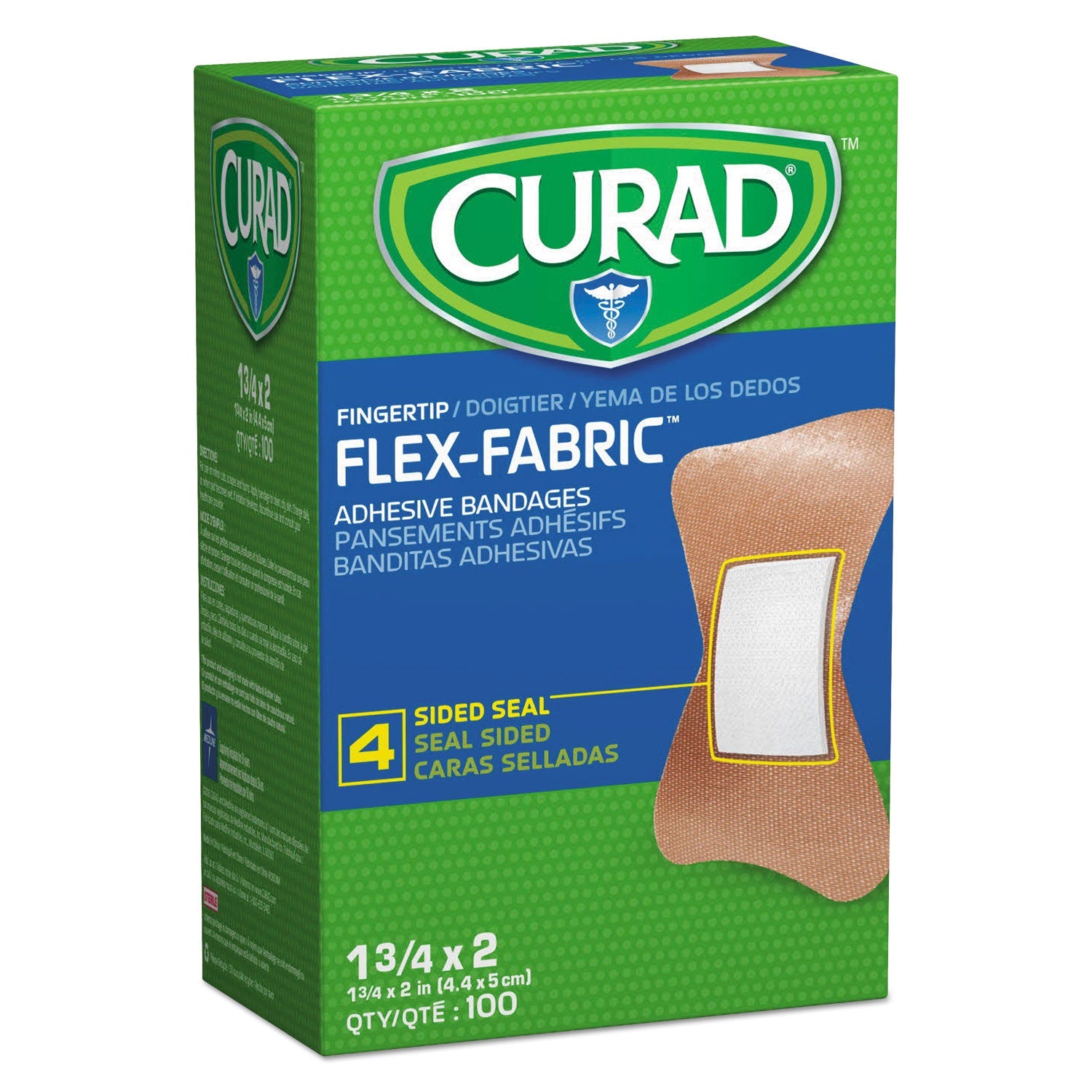 Curad Flex Fabric Bandages | Fingertip 100/Box
