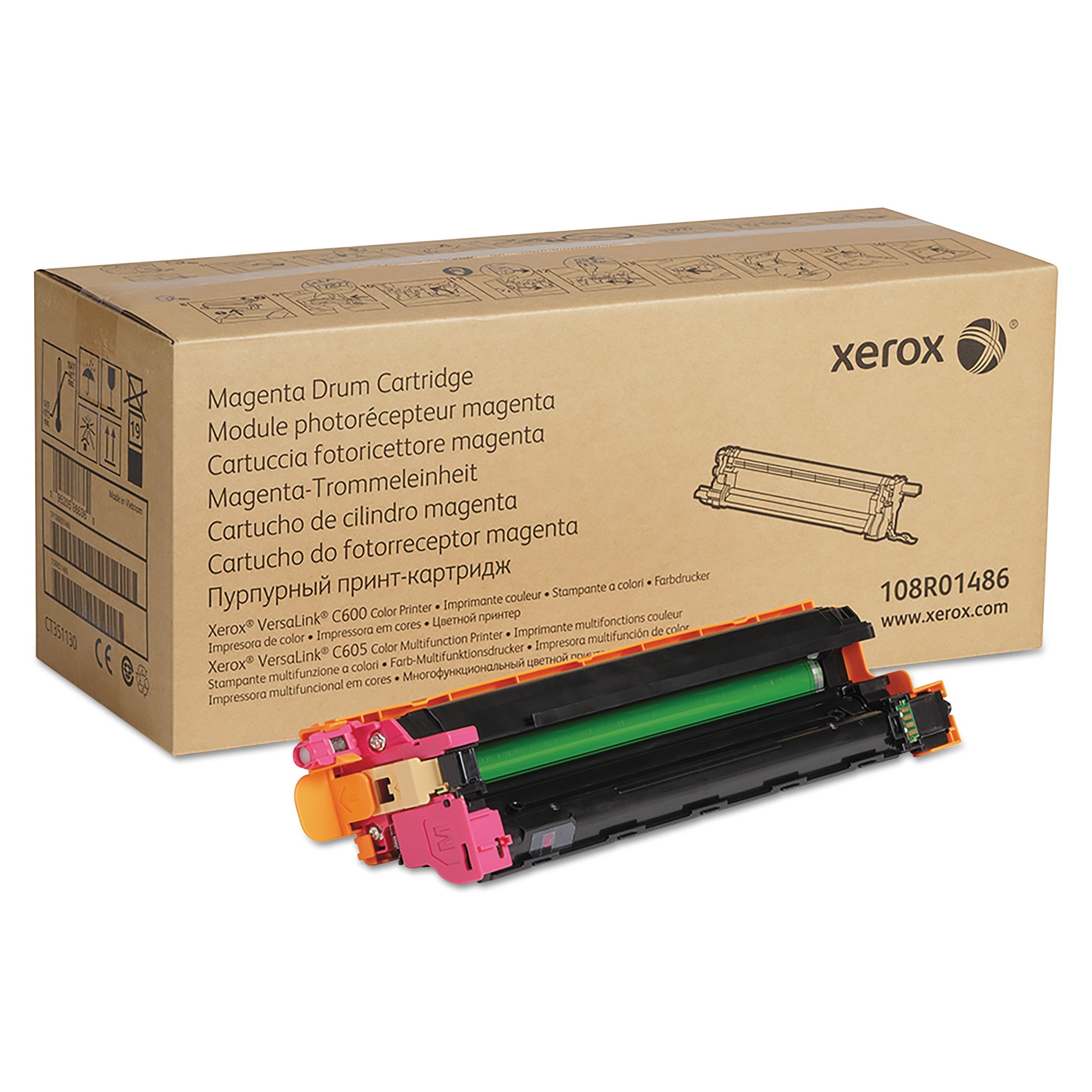 Xerox® 108r01486 Drum Unit, 40,000 Page-Yield, Magenta