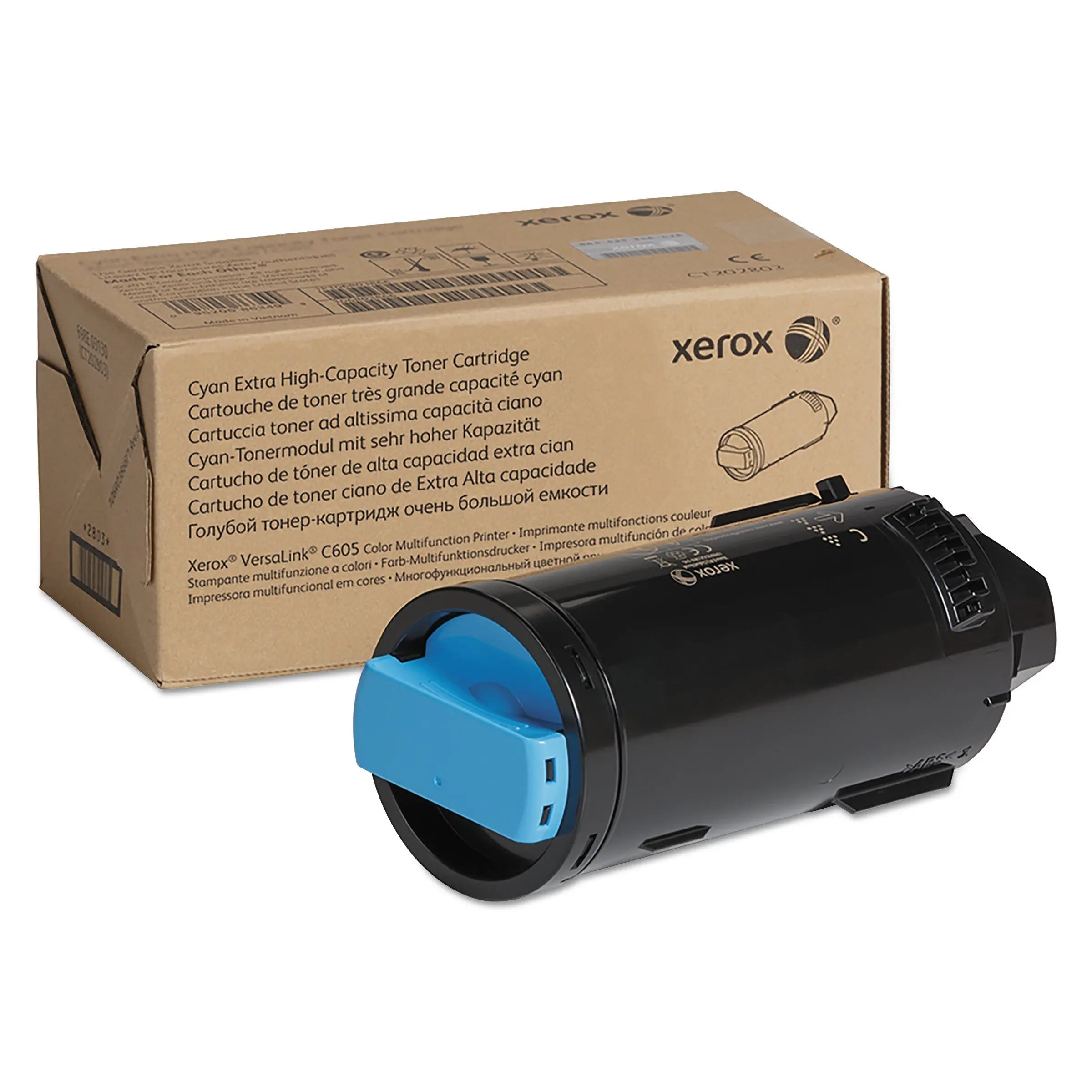 Xerox® 106R04010 Extra High-Yield Toner, 16,800 Page-Yield, Cyan, Taa Compliant