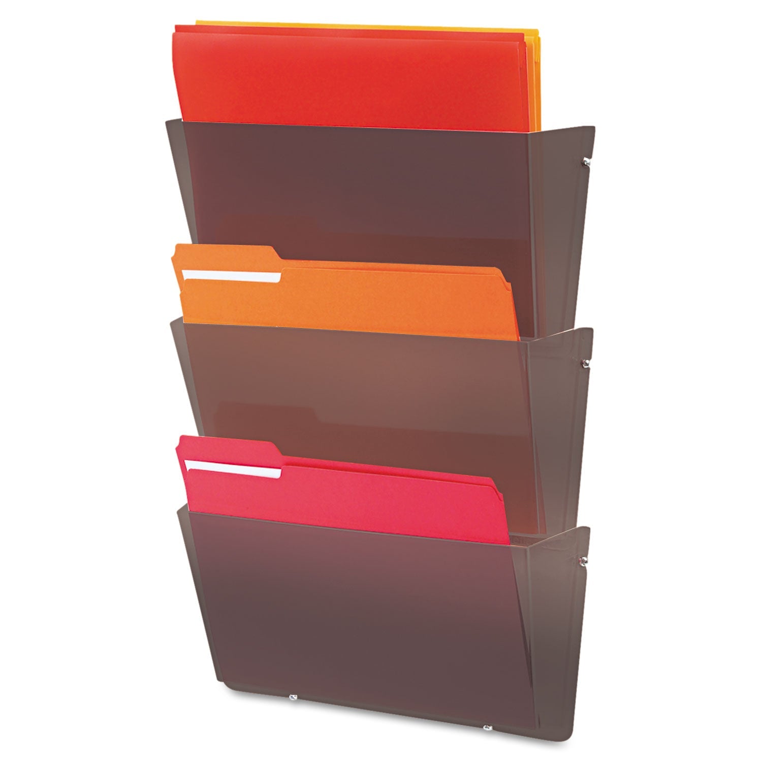 deflecto® Unbreakable DocuPocket Wall File, Legal Size, 17.5" x 3" x 6.5", Smoke