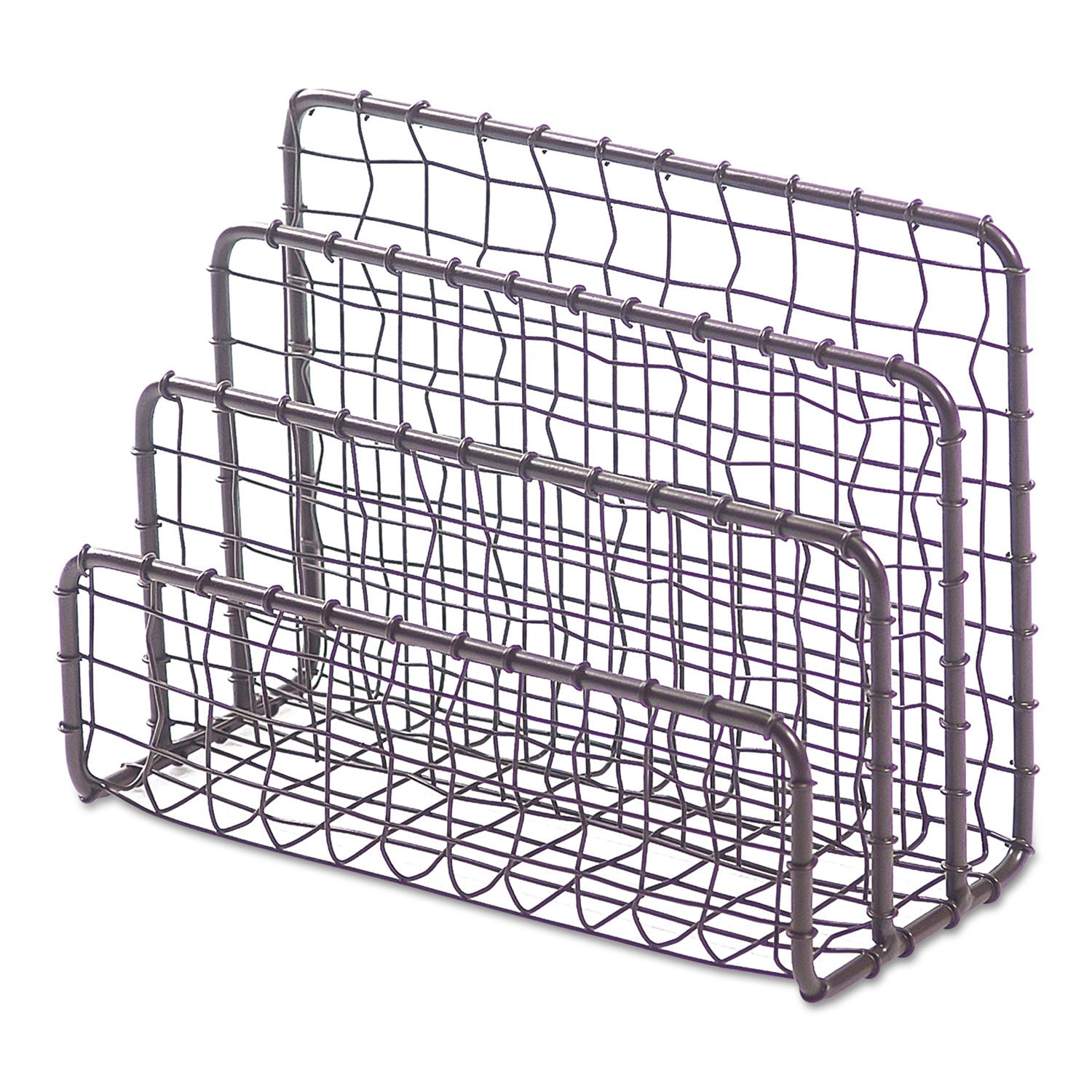 Universal® Vintage Wire Mesh File And Letter Sorter, 3 Sections, Dl To Legal Size Files, 6.63" X 2.88" X 5.13", Vintage Bronze