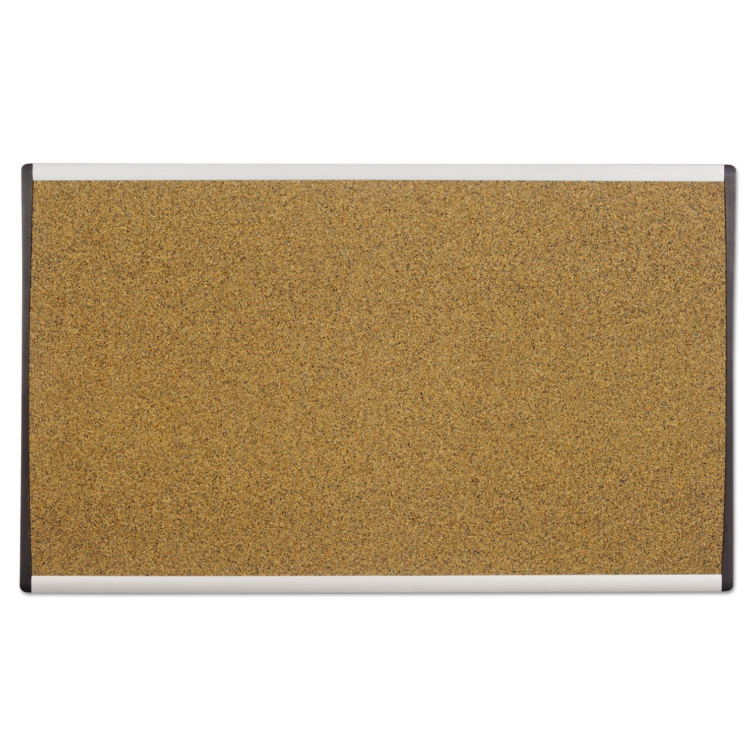 Quartet® ARC Frame Cubicle Board, Cork Bulletin, 24" x 14", Tan Surface, Satin Aluminum Frame