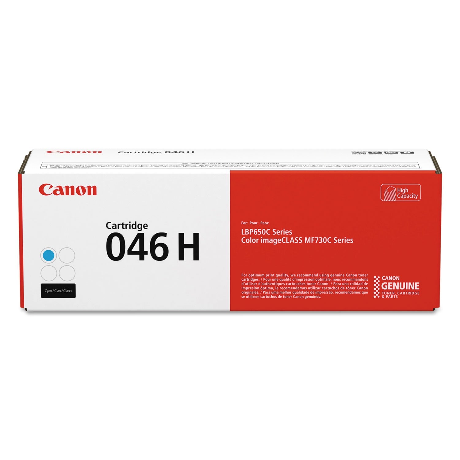 Canon® 1253c001 (046) High-Yield Toner, 5,000 Page-Yield, Cyan